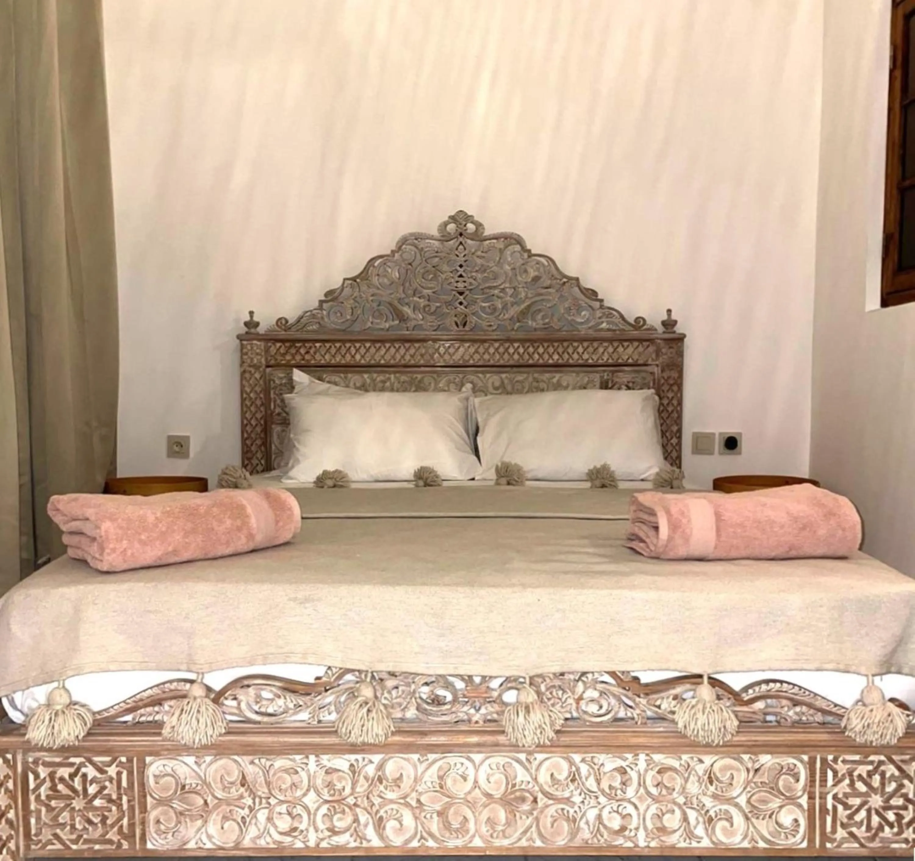 Bedroom, Bed in Riad with 3 Swimming Pools