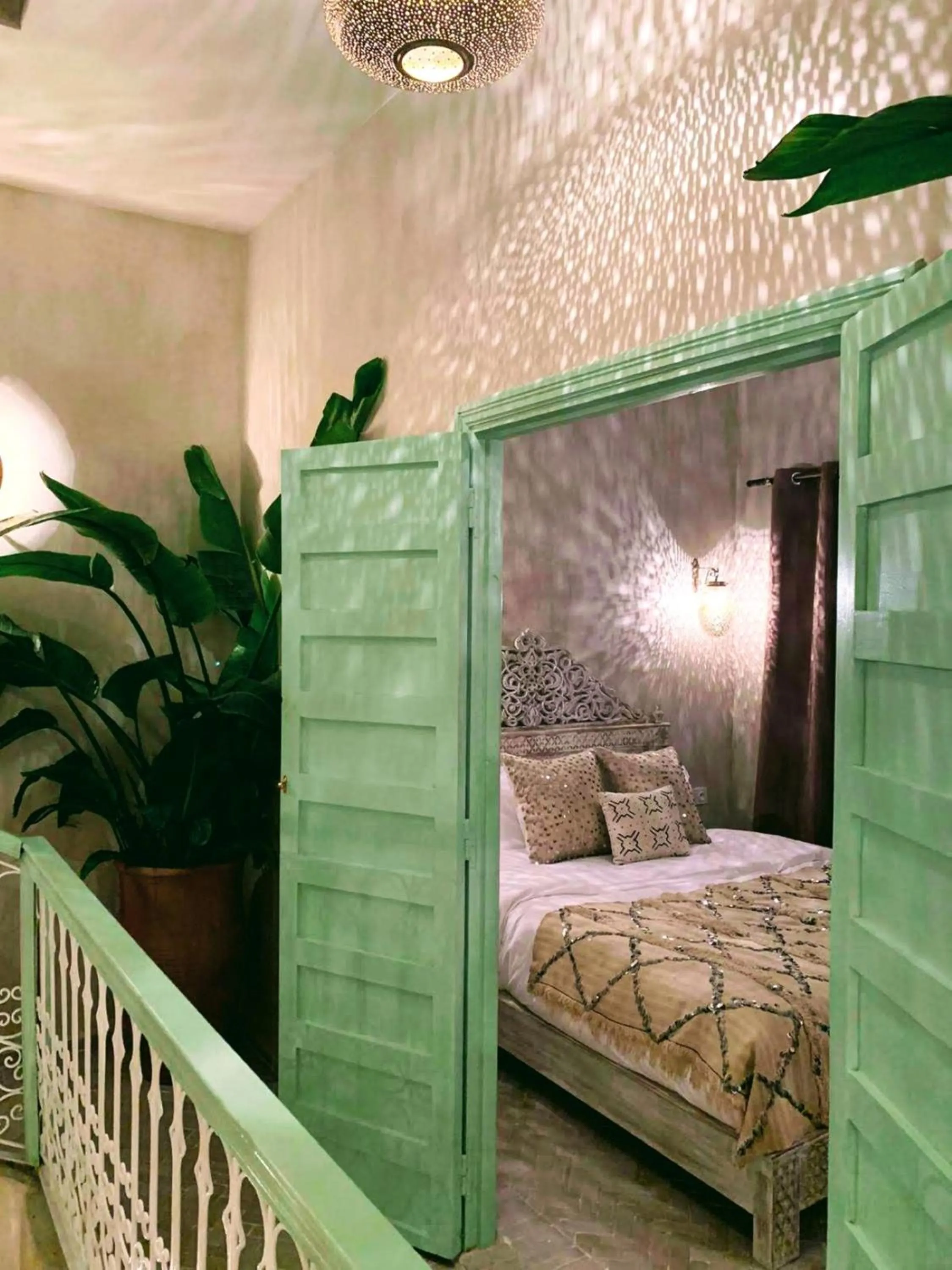 Bedroom, Bed in Riad with 3 Swimming Pools