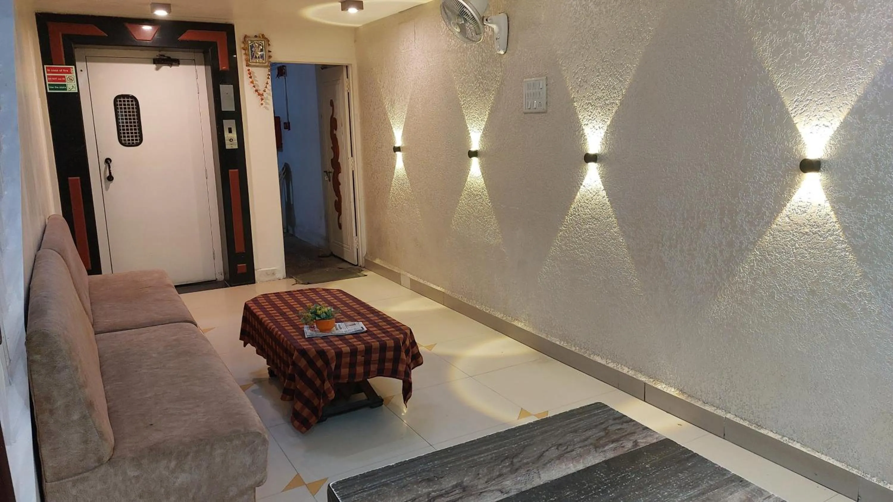 Seating area in Hotel Neelam