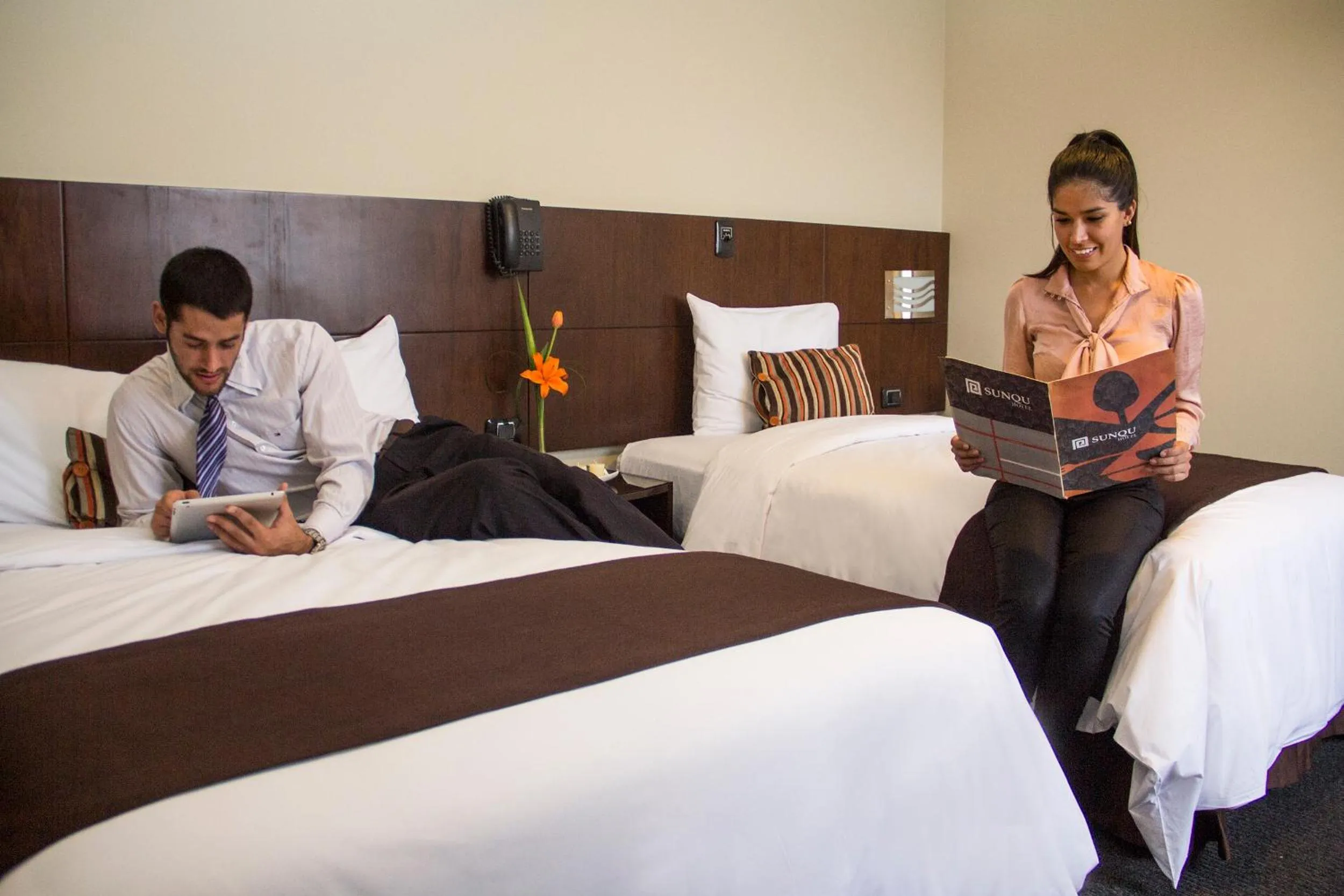 People, Bed in Hotel Sunqu