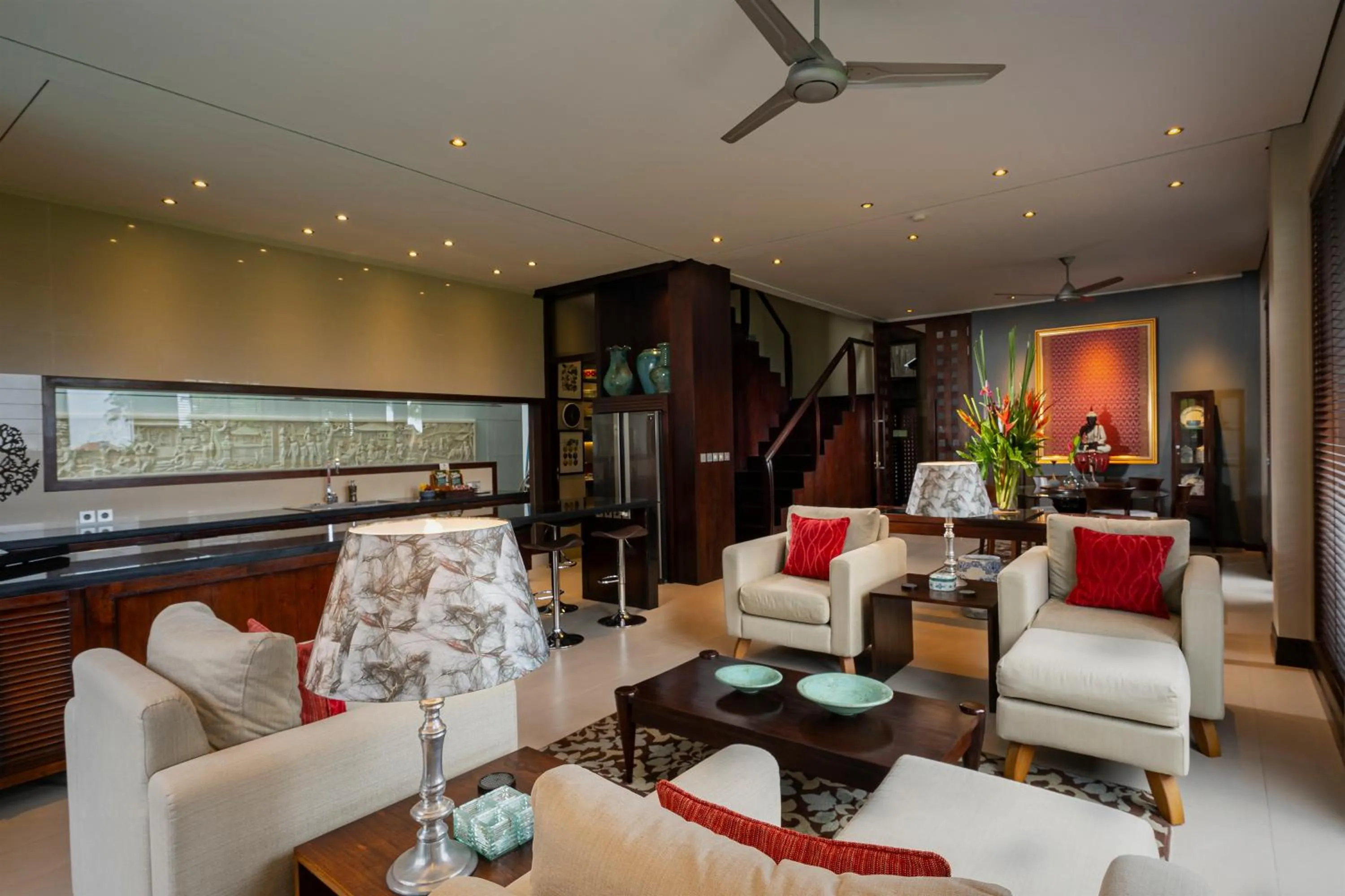 Living room in The LUXE Ubud - a Boutique Hotel