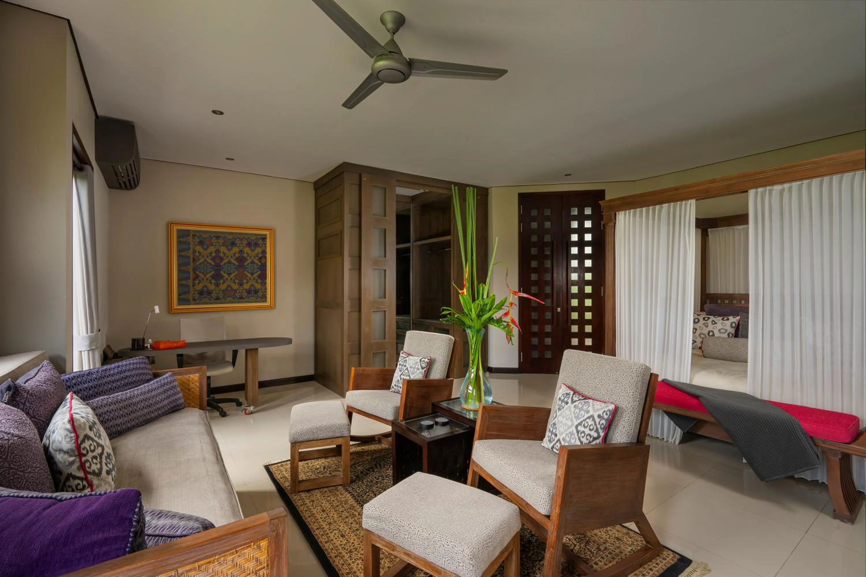 Living room in The LUXE Ubud - a Boutique Hotel