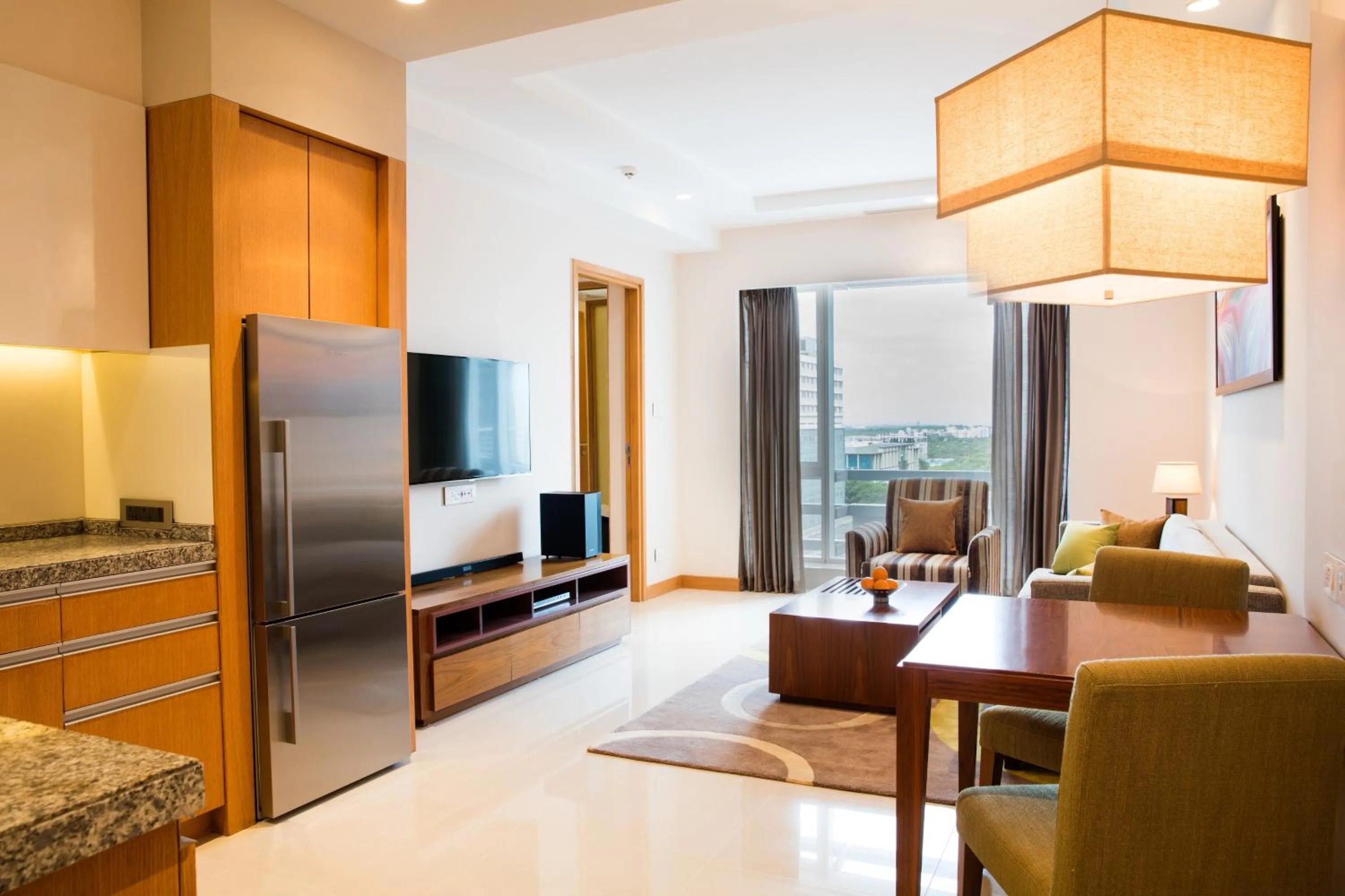 Living room in Oakwood Residence Kapil Hyderabad