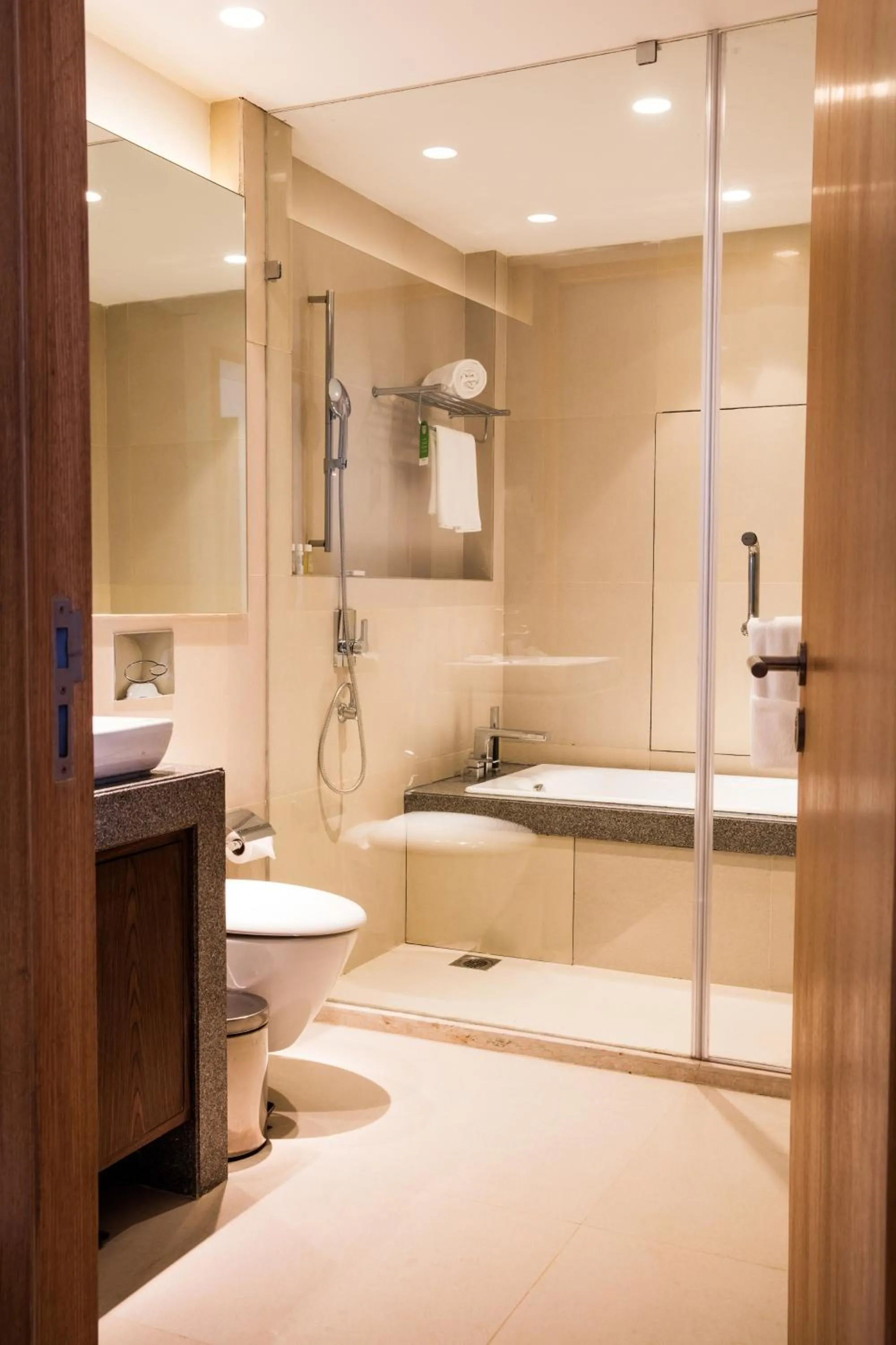 Bathroom in Oakwood Residence Kapil Hyderabad