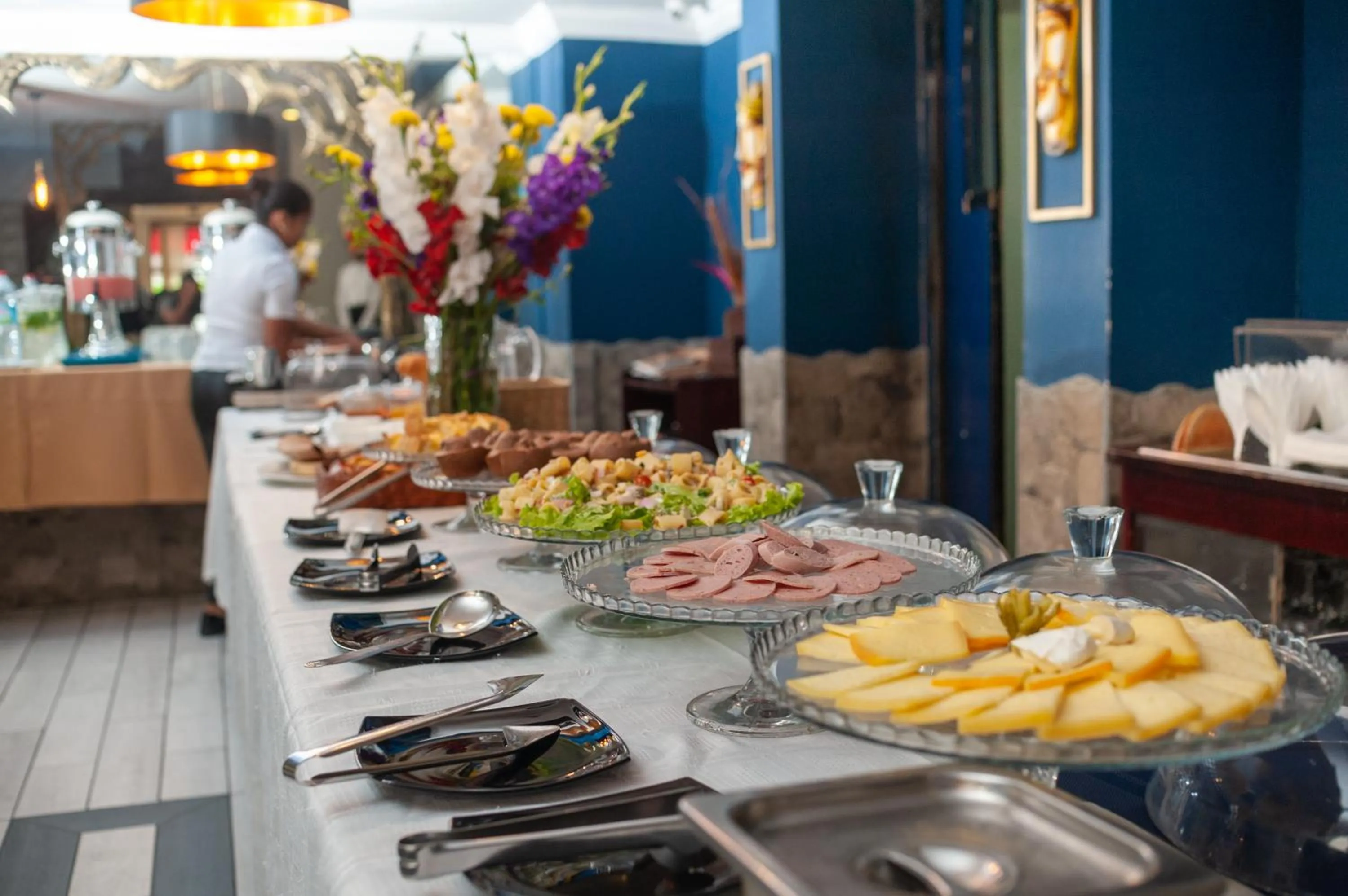 Buffet breakfast in Le Grand Mellis Hôtel & Spa