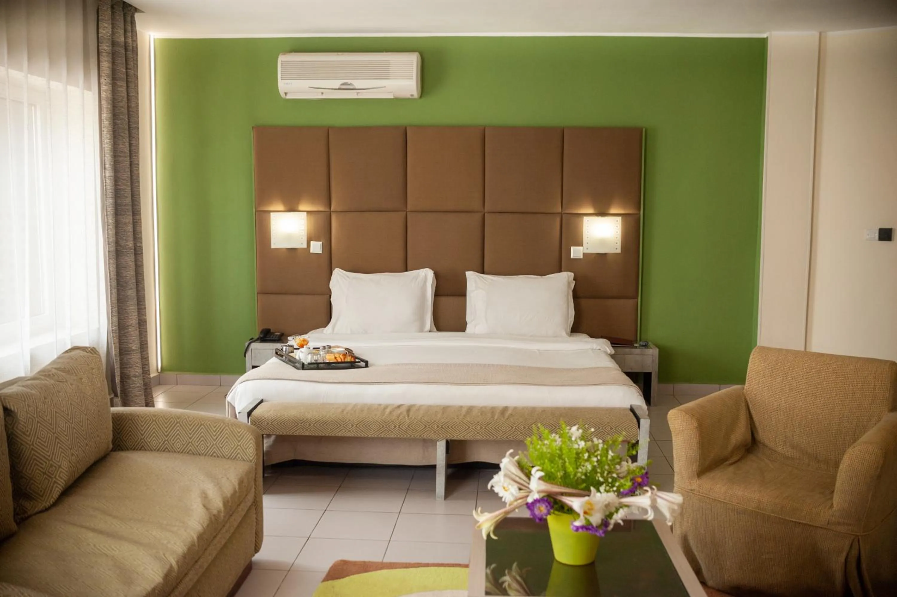 Bed in Le Grand Mellis Hôtel & Spa