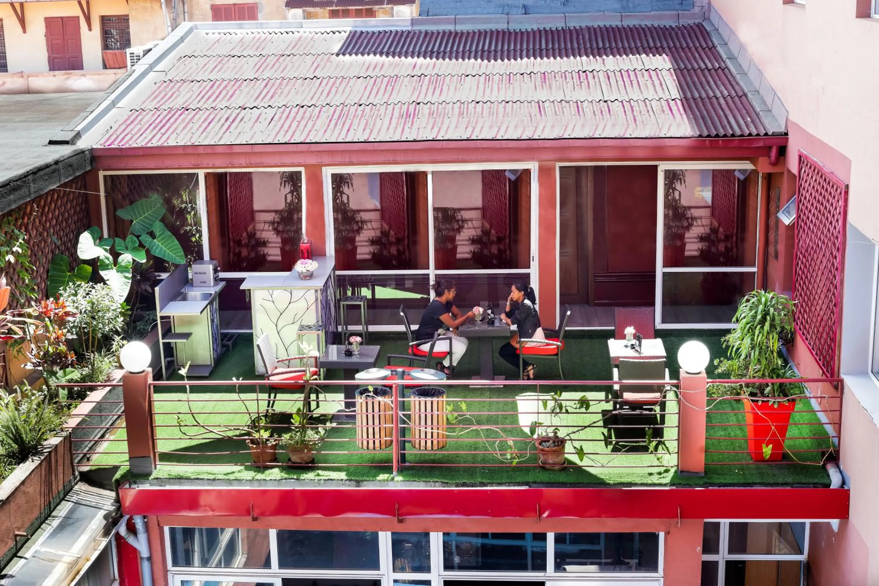 Patio in Le Grand Mellis Hôtel & Spa