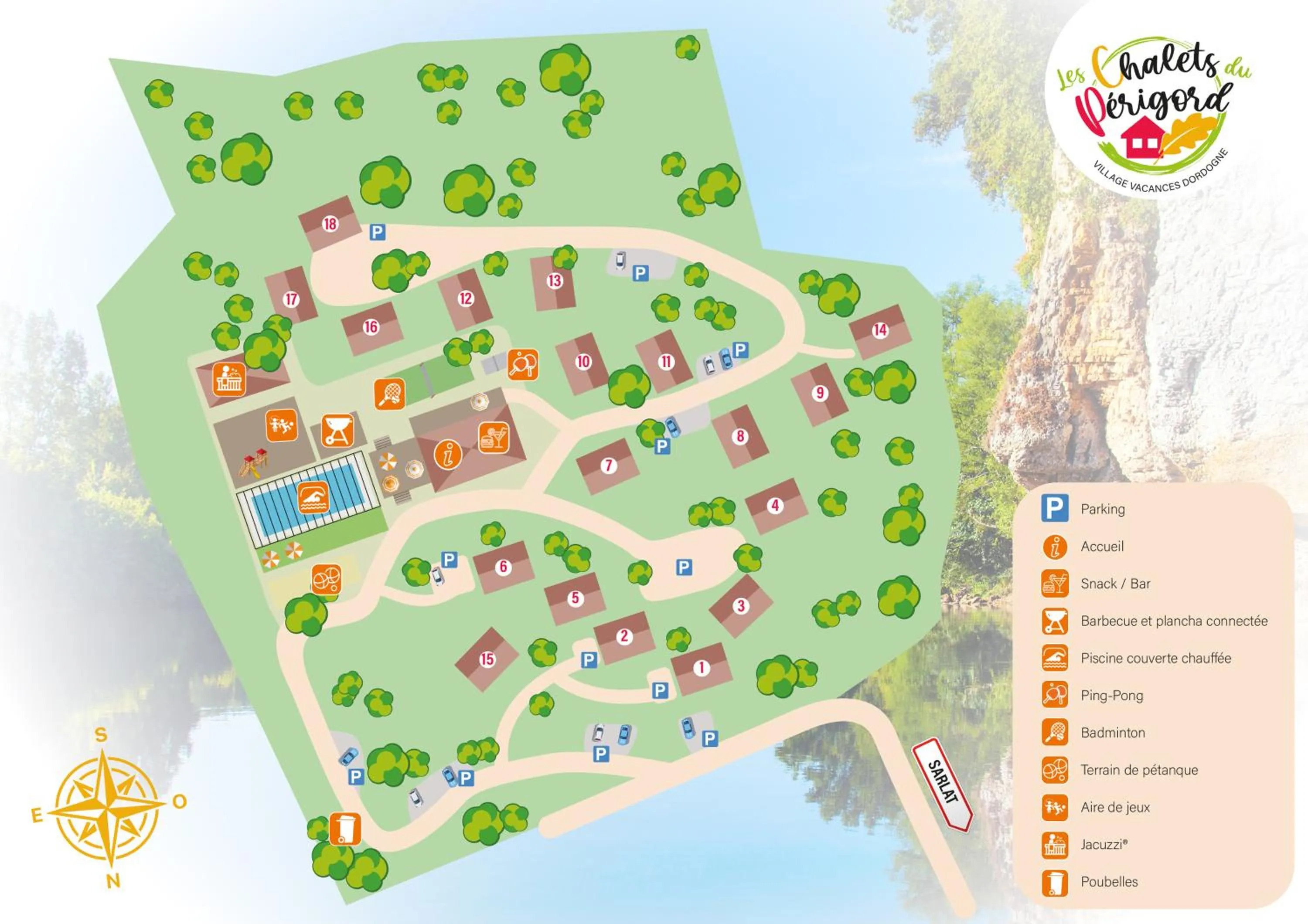 Bird's eye view in Les Chalets du Périgord