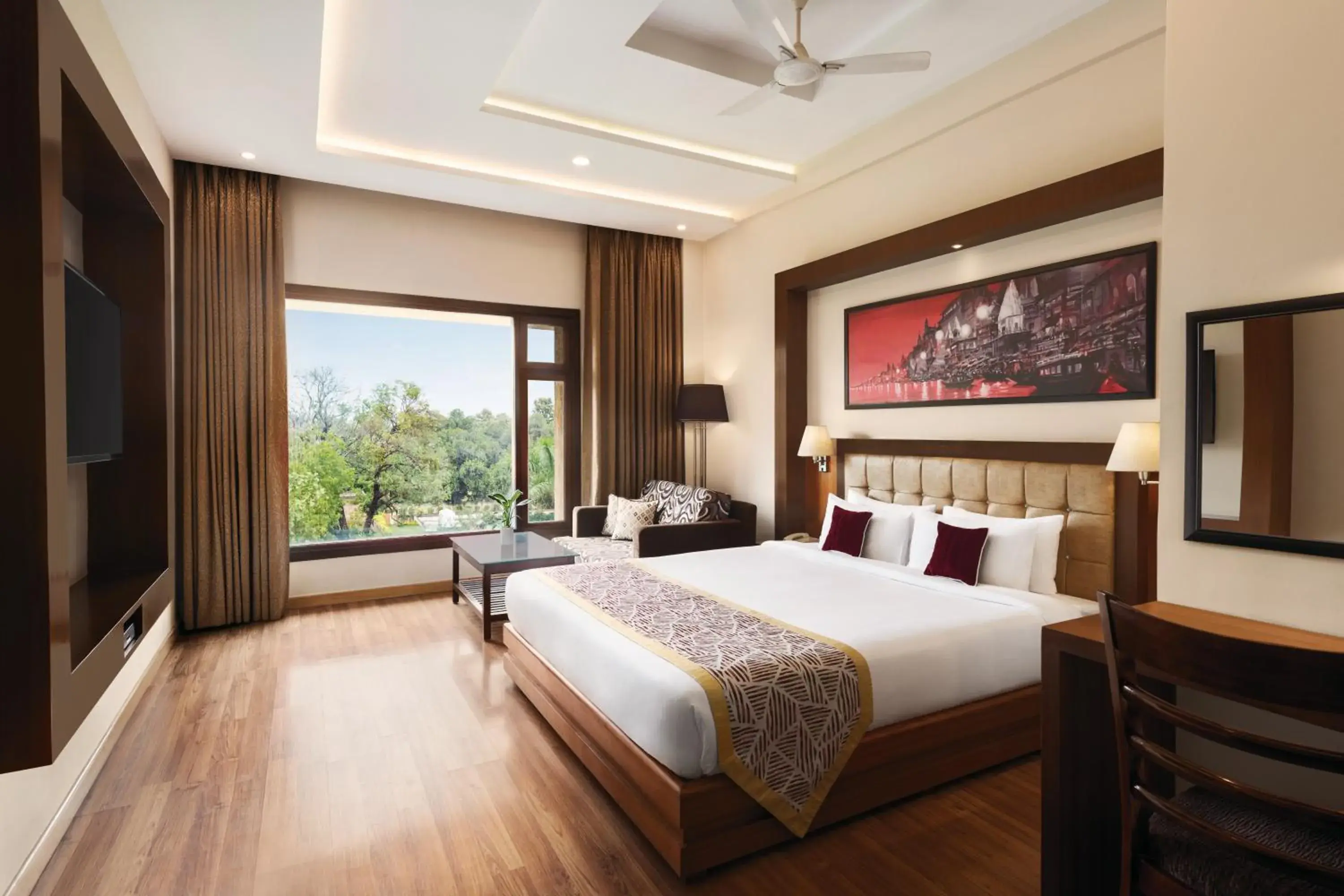 Bed in Ramada by Wyndham Varanasi Katesar Bed in Ramada by Wyndham Varanasi Katesar
