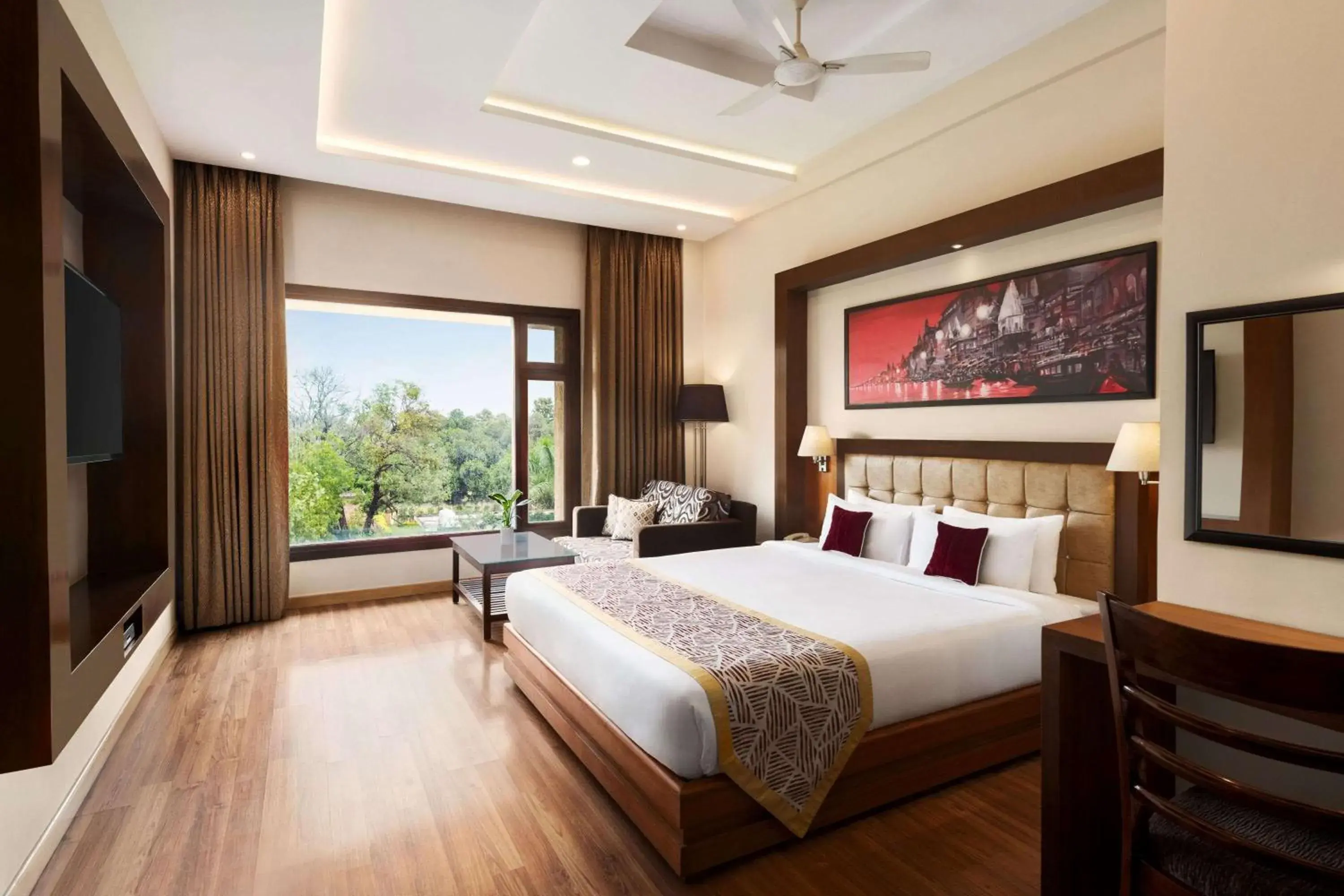 Bed in Ramada by Wyndham Varanasi Katesar Bed in Ramada by Wyndham Varanasi Katesar