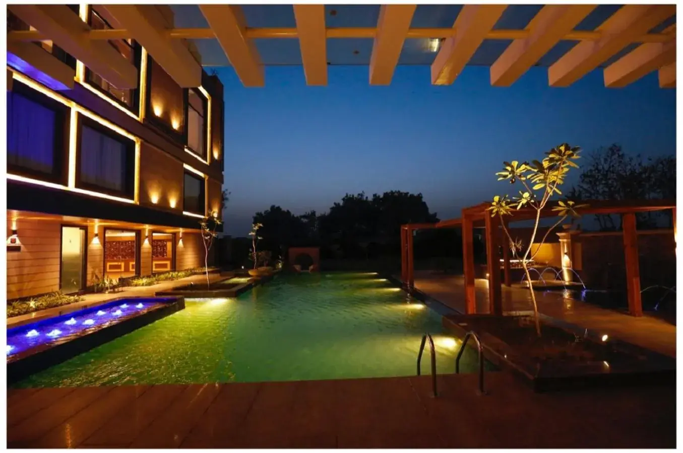 Swimming pool in Ramada by Wyndham Varanasi Katesar Swimming pool in Ramada by Wyndham Varanasi Katesar