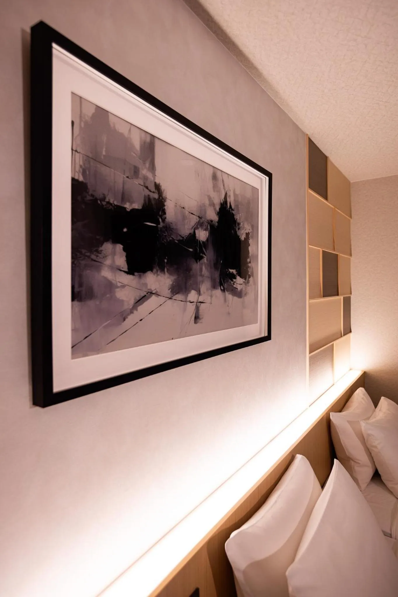 Decorative detail, Bed in Rinn Kyoto Gion Shinbashi