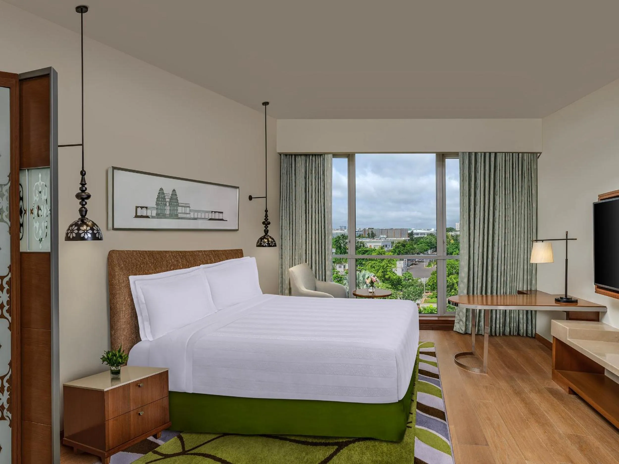 Bedroom, Bed in ITC Kakatiya, a Luxury Collection Hotel, Hyderabad