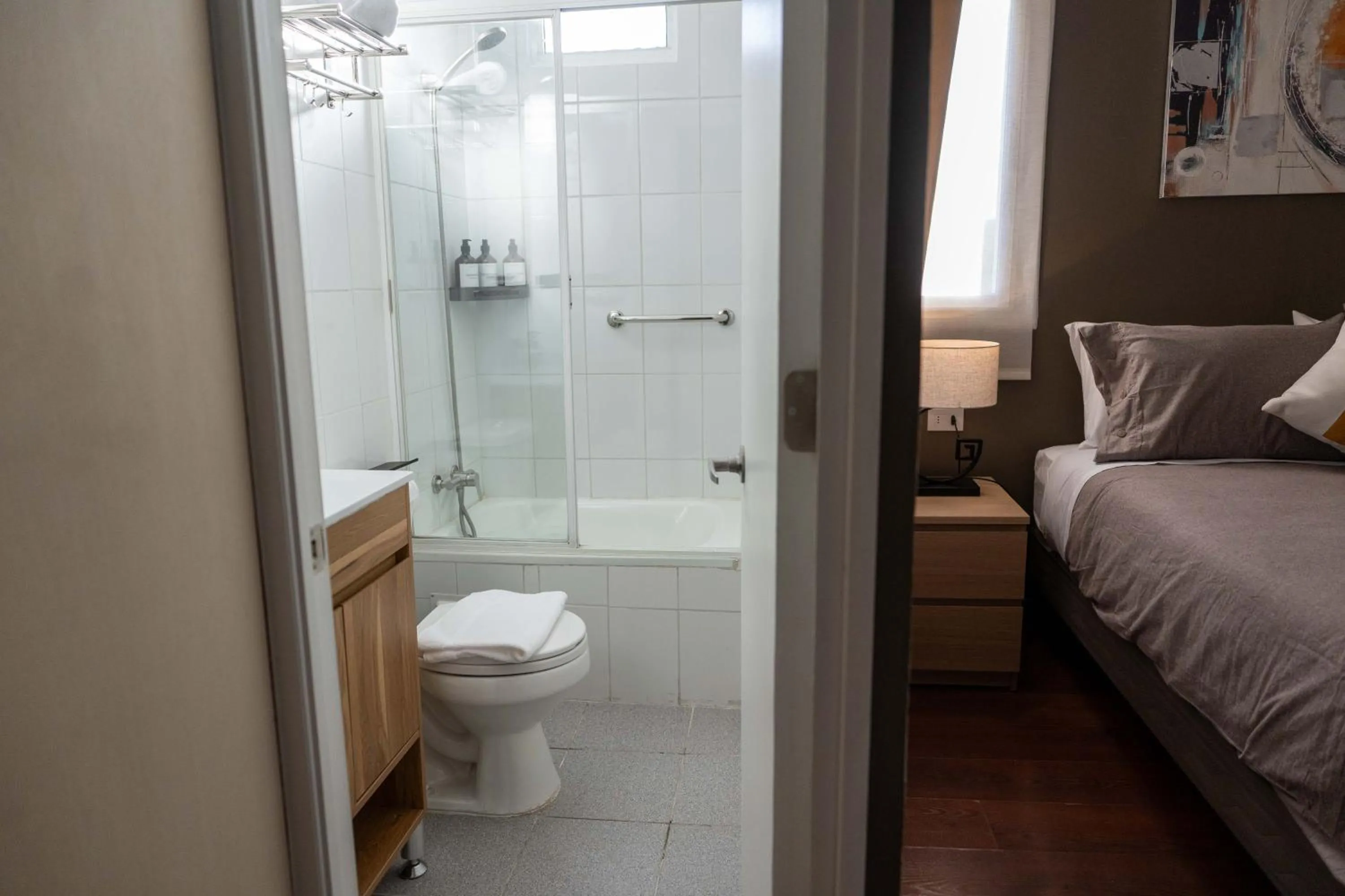 Bathroom, Bed in H Ocaranza