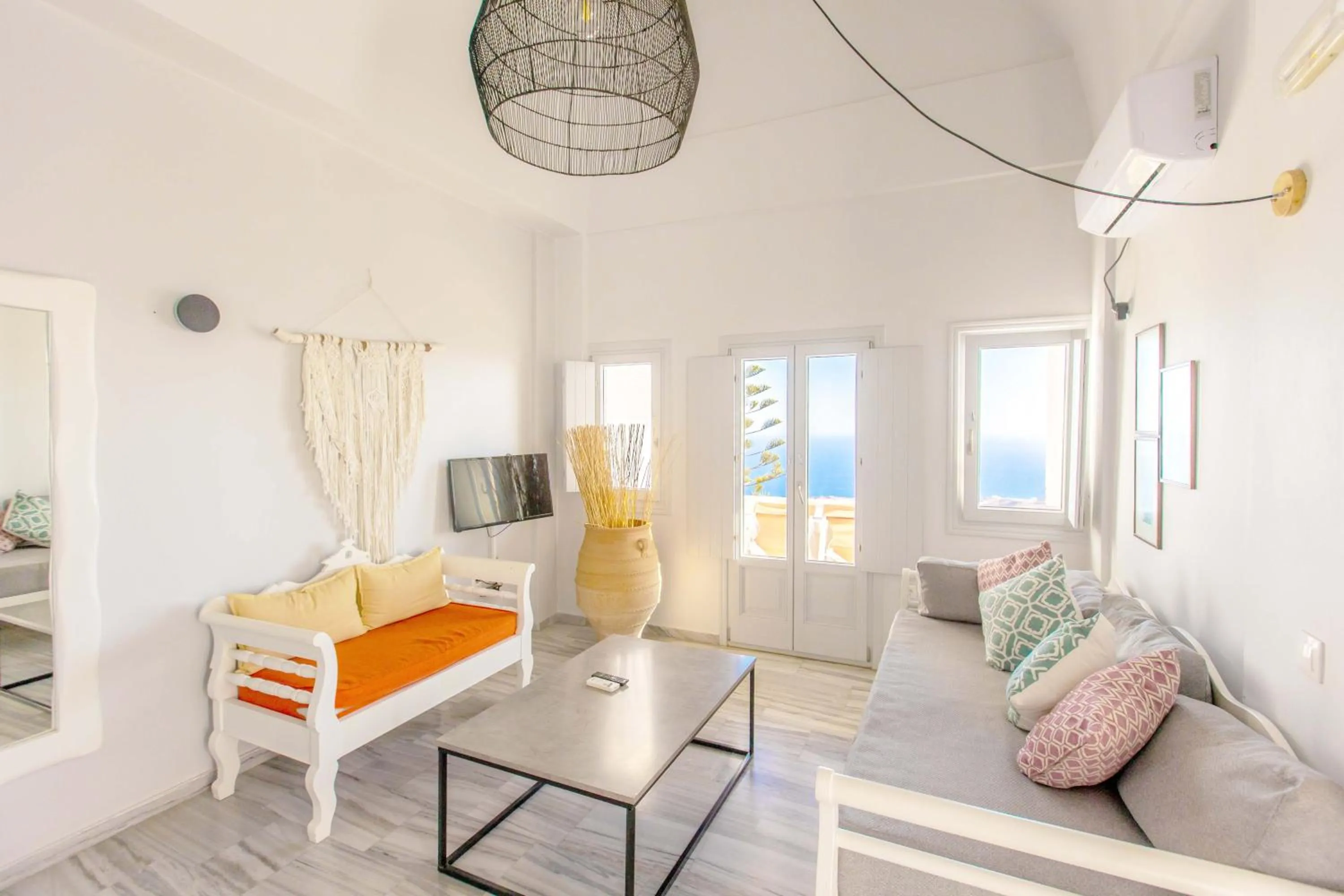 Living room in Phaos Santorini Suites