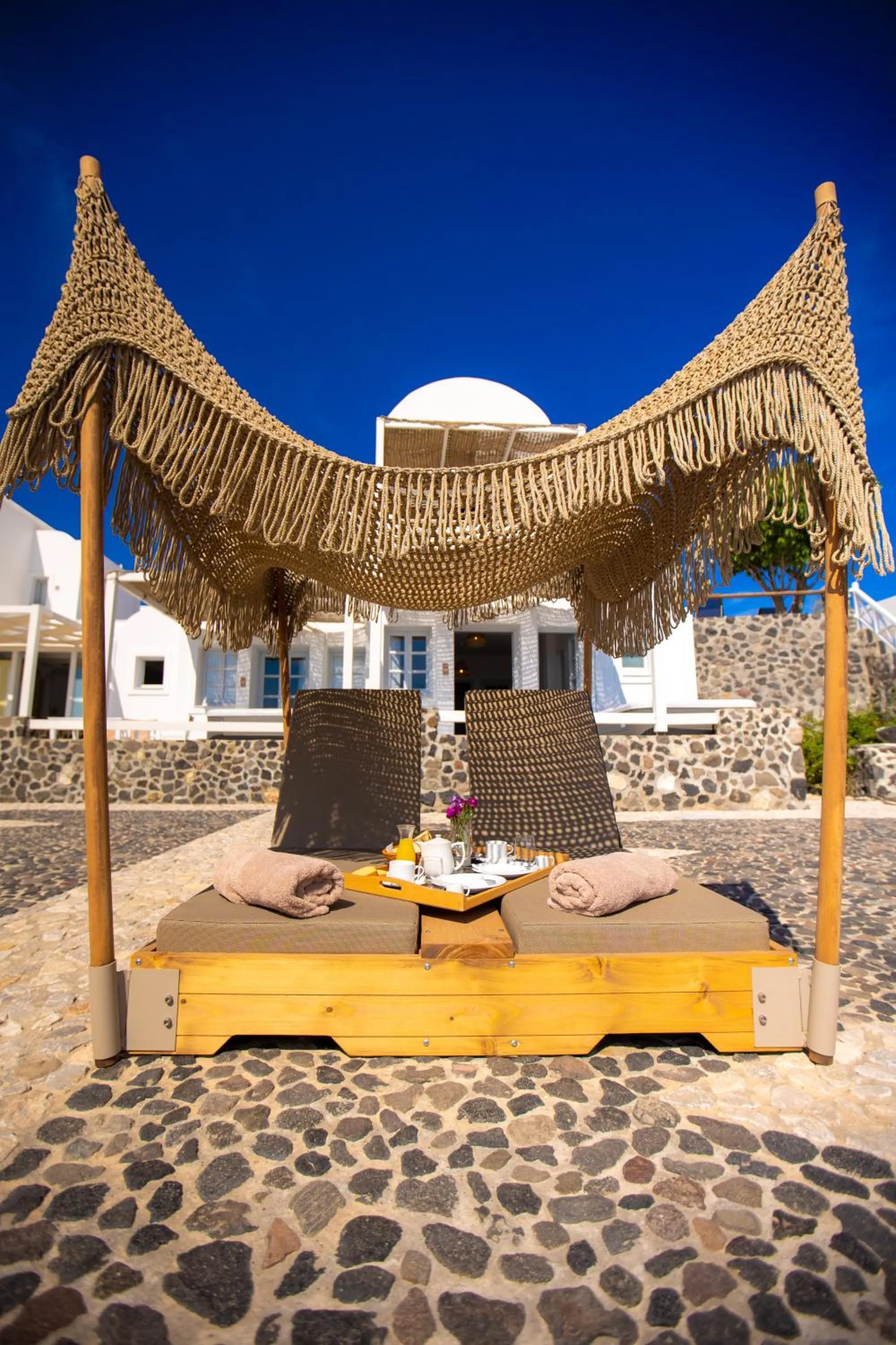 Patio in Phaos Santorini Suites