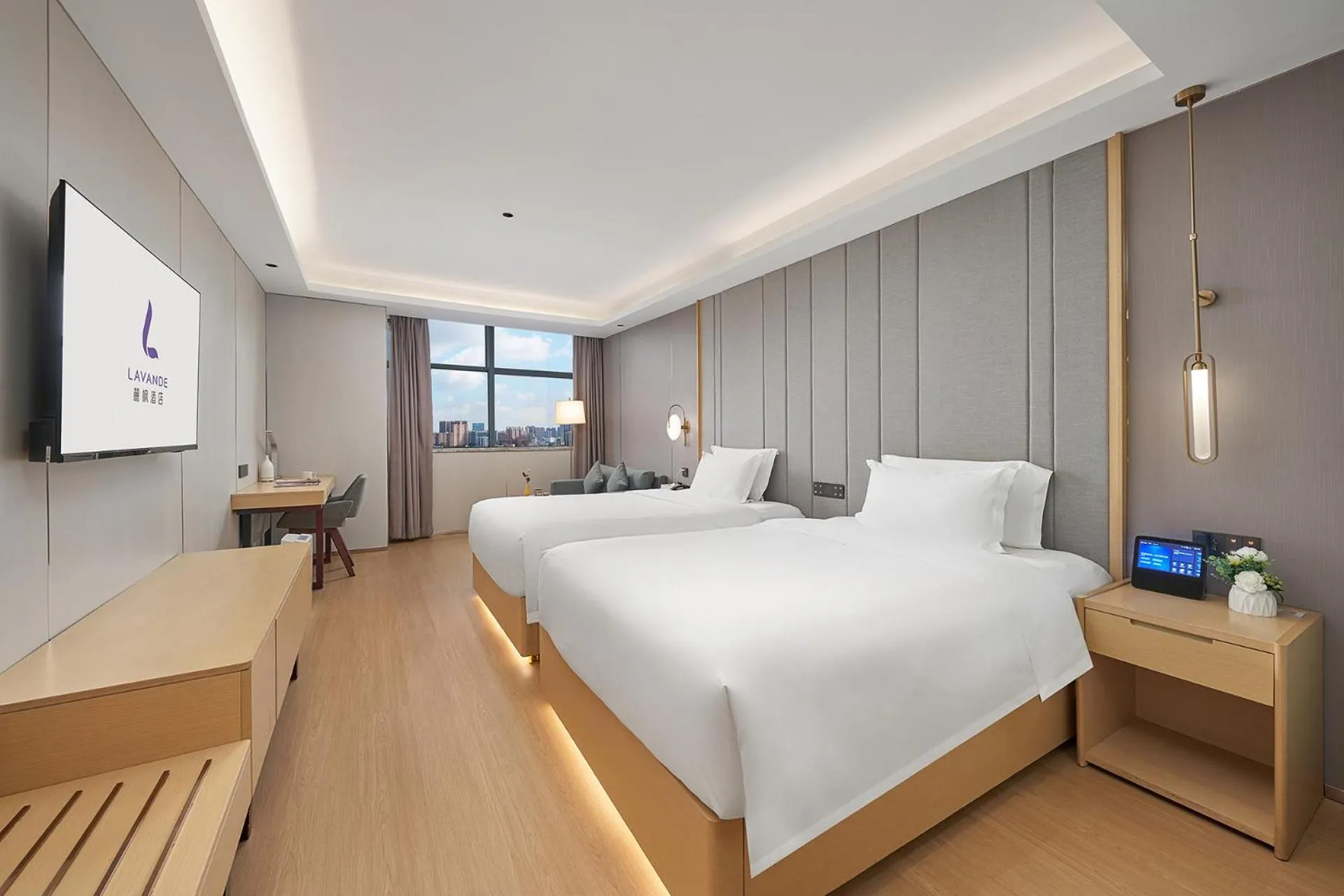 Bed in Lavande Hotel Guangzhou Beijing Road Pedestrian Street Haizhu Square Metro Station Branch - Free Deliver Service to Canton Fair Complex During Canton Fair Period