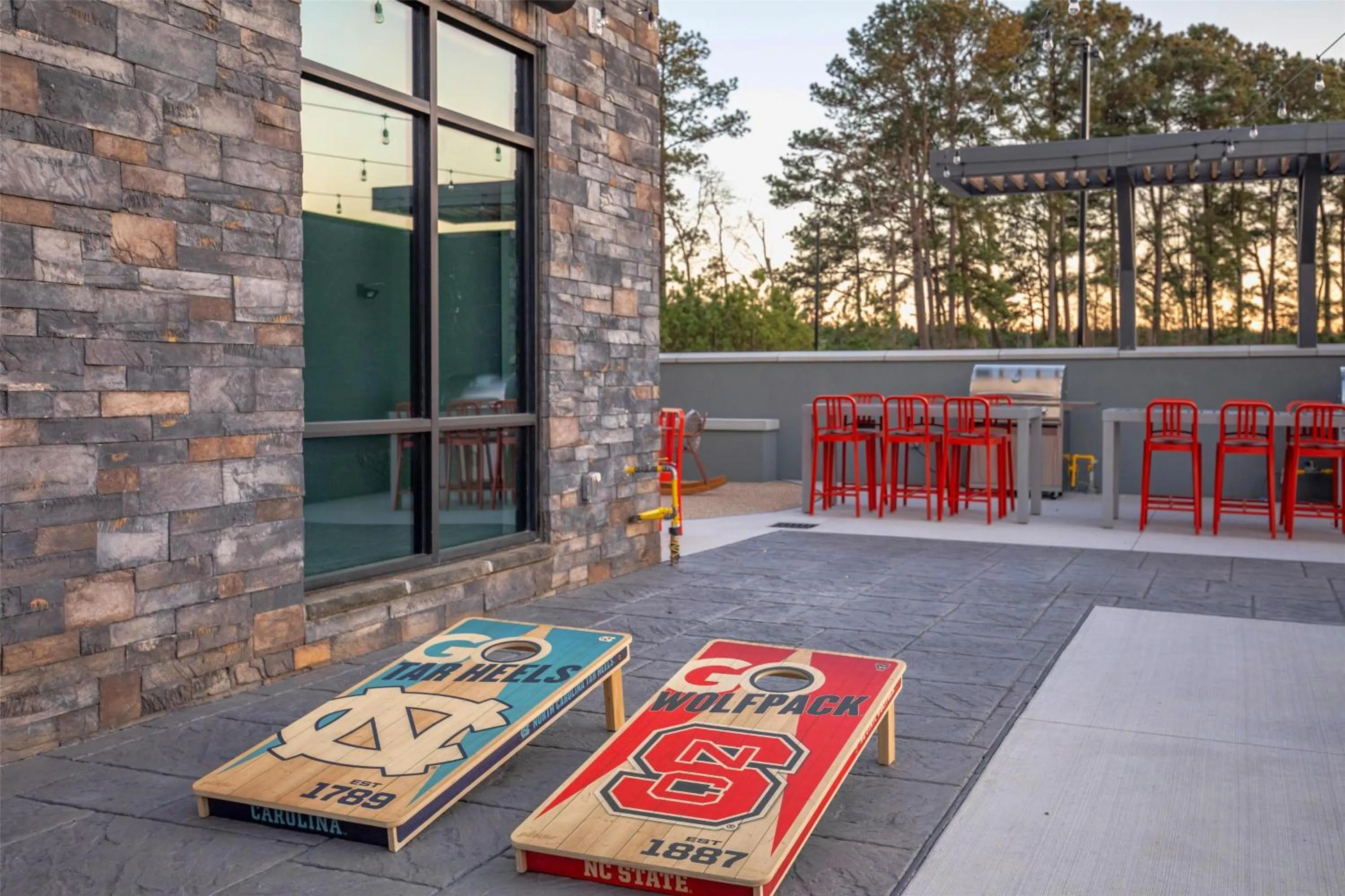 Patio in Home2 Suites By Hilton Smithfield Selma