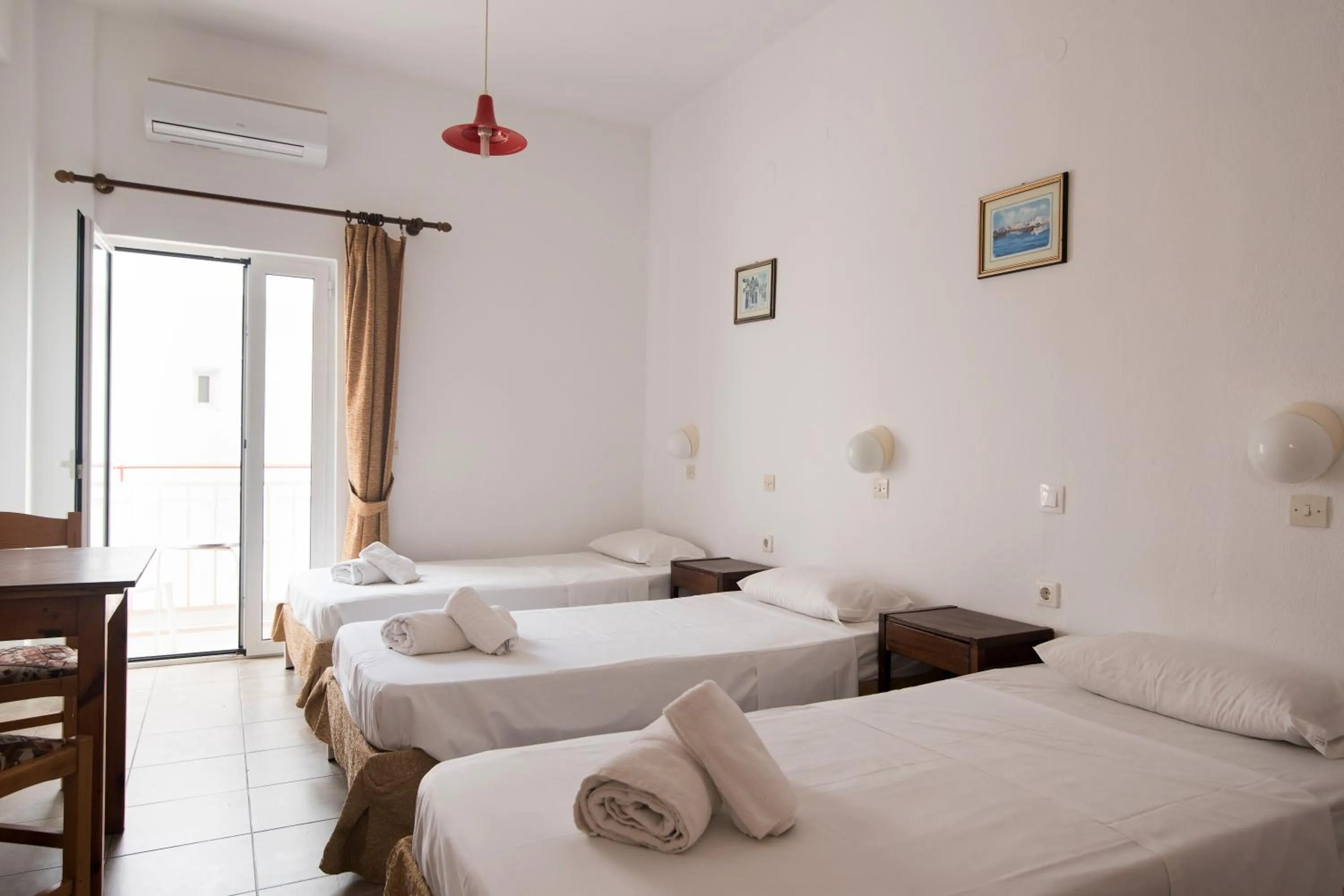 Balcony/Terrace, Bed in Ibiscus Hotel Malia