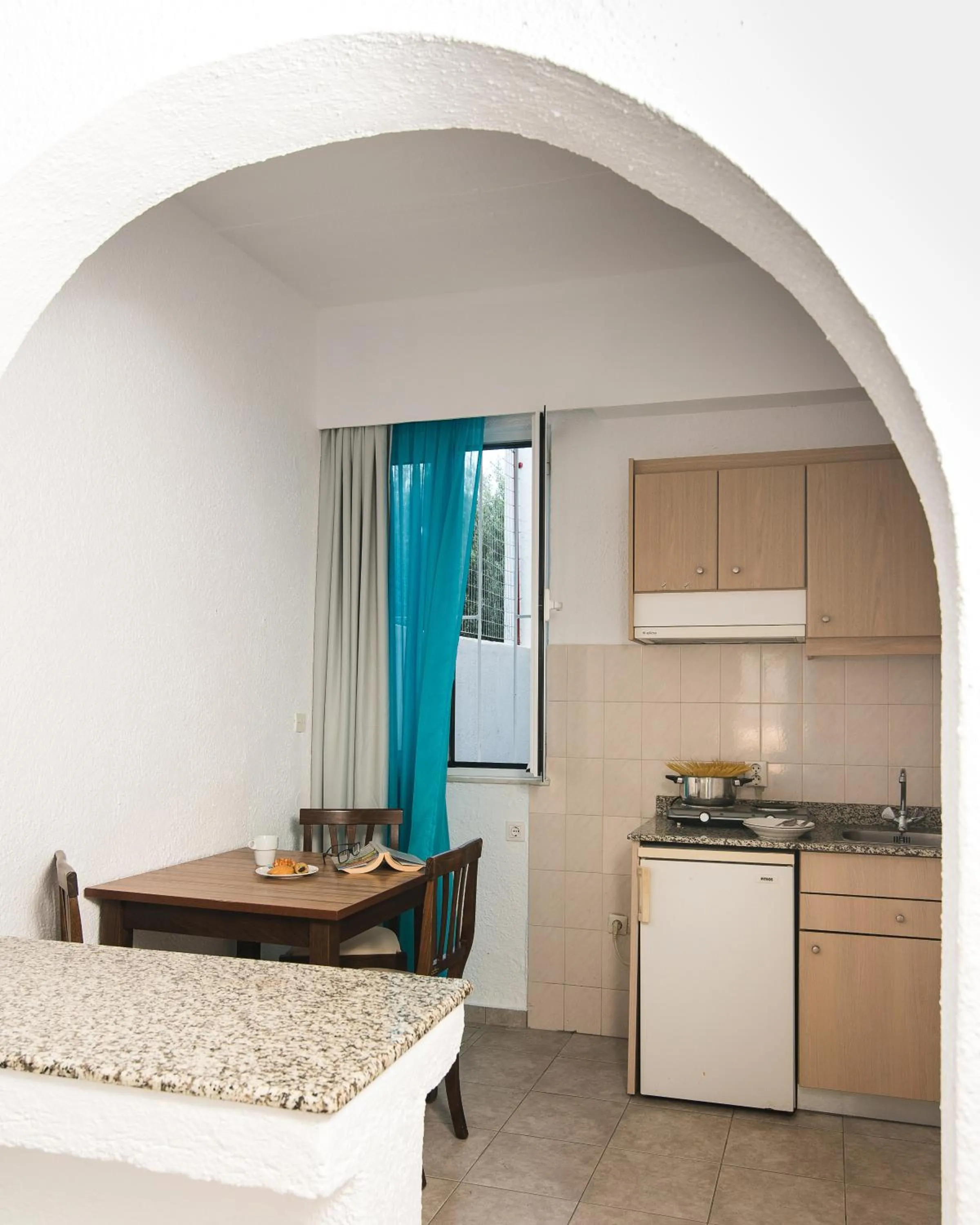Kitchen or kitchenette in Ibiscus Hotel Malia