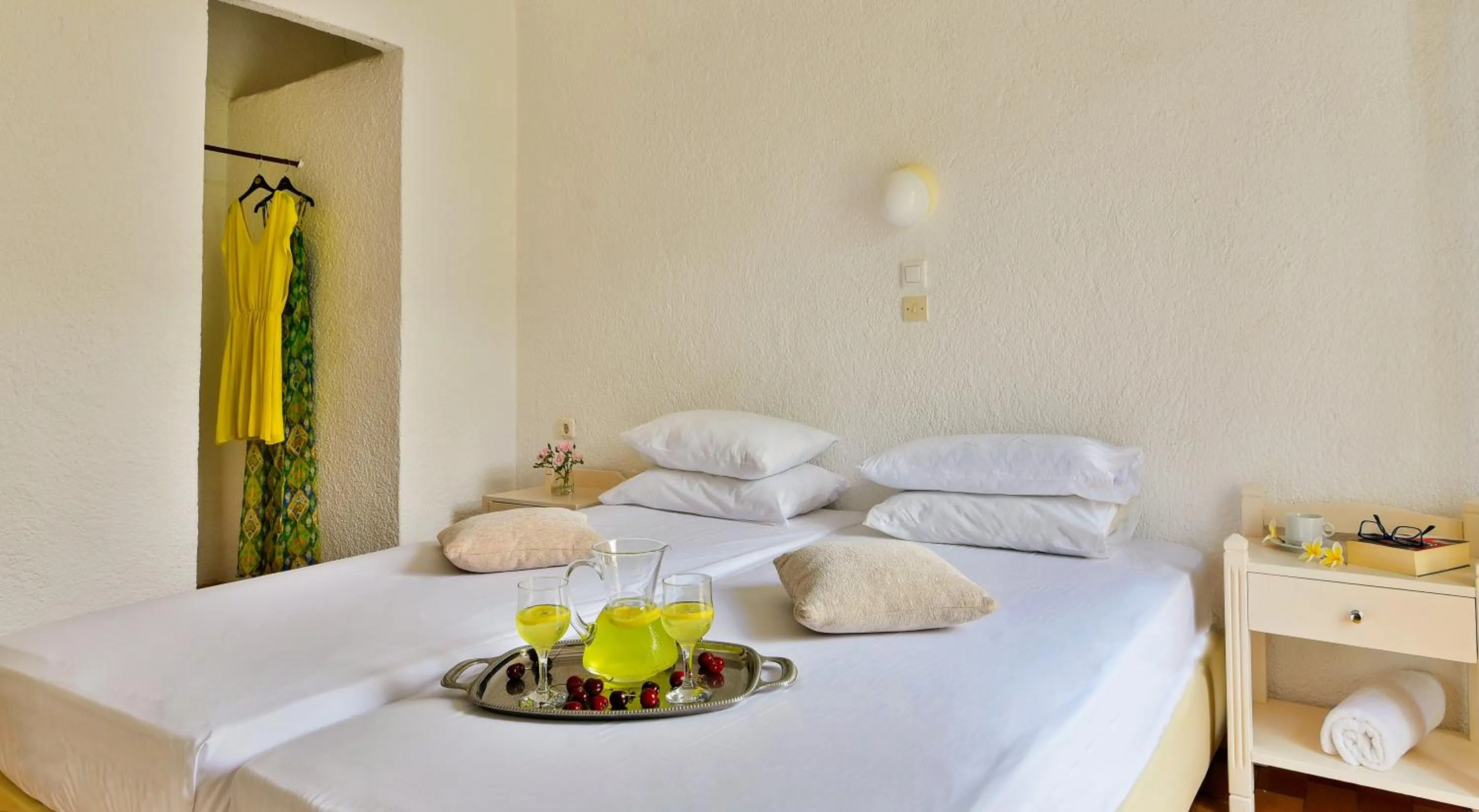 Bedroom, Bed in Ibiscus Hotel Malia