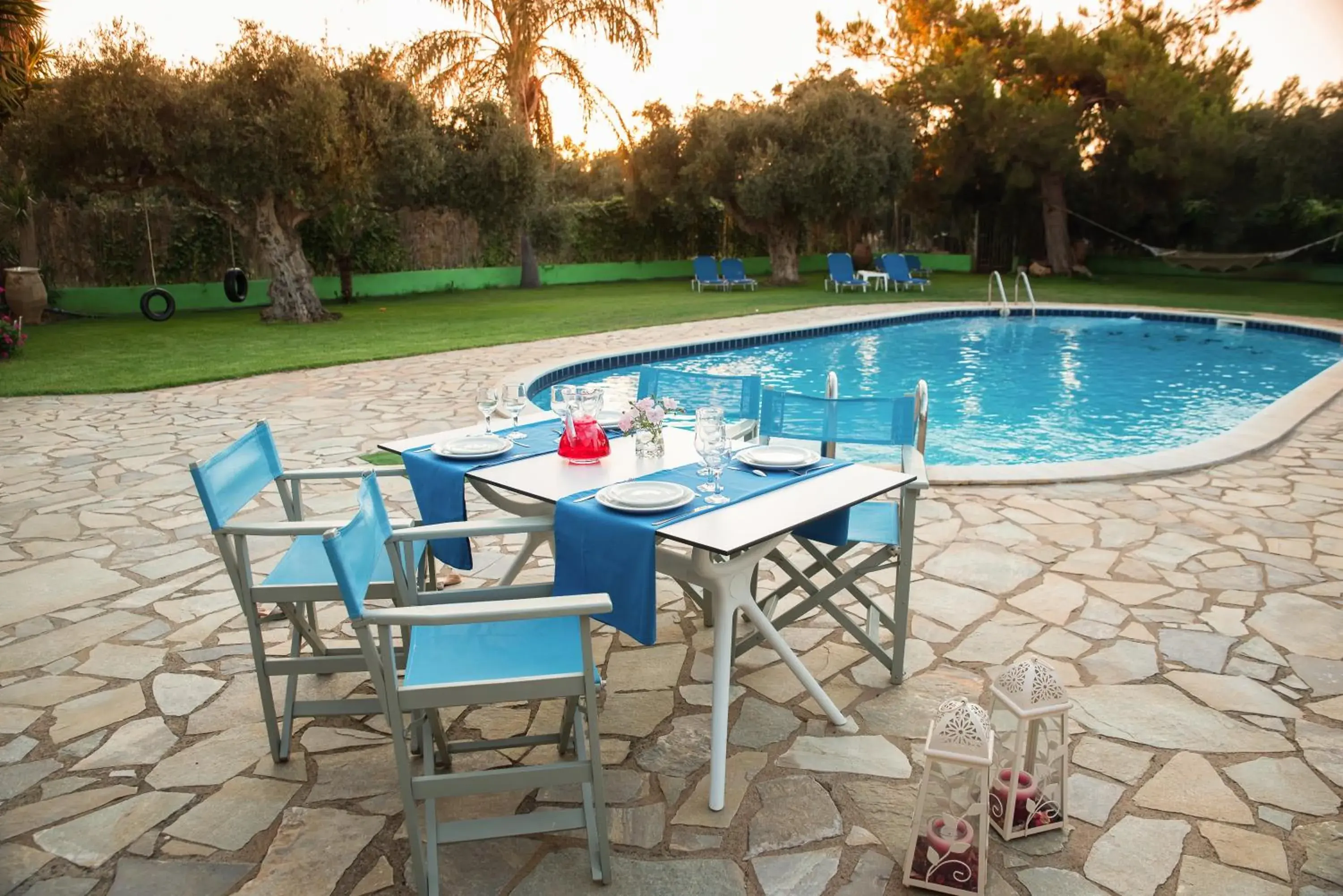 Pool view in Ibiscus Hotel Malia Pool view in Ibiscus Hotel Malia