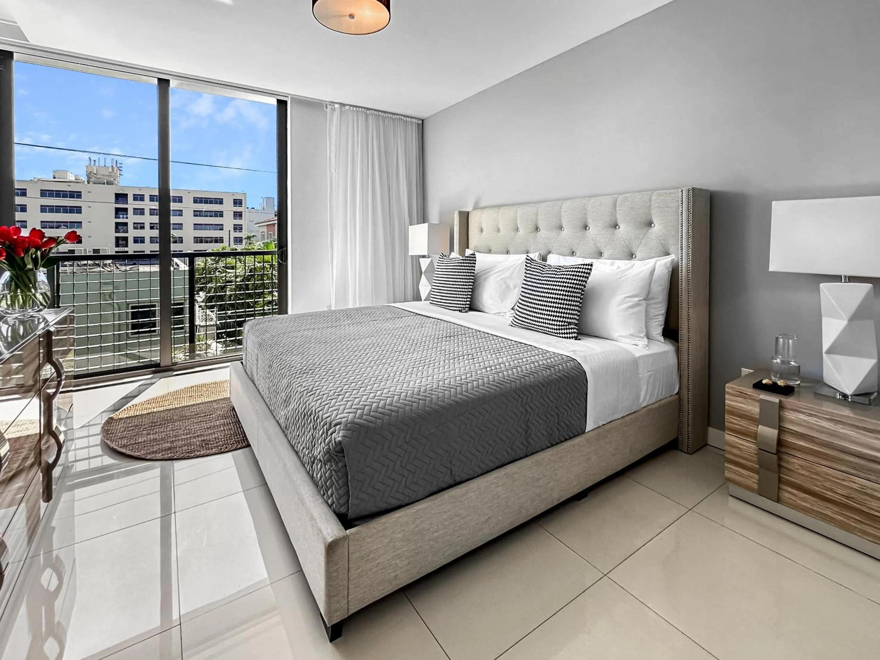 Bed in Bay Breeze Premium Apartments by Eskape Collection