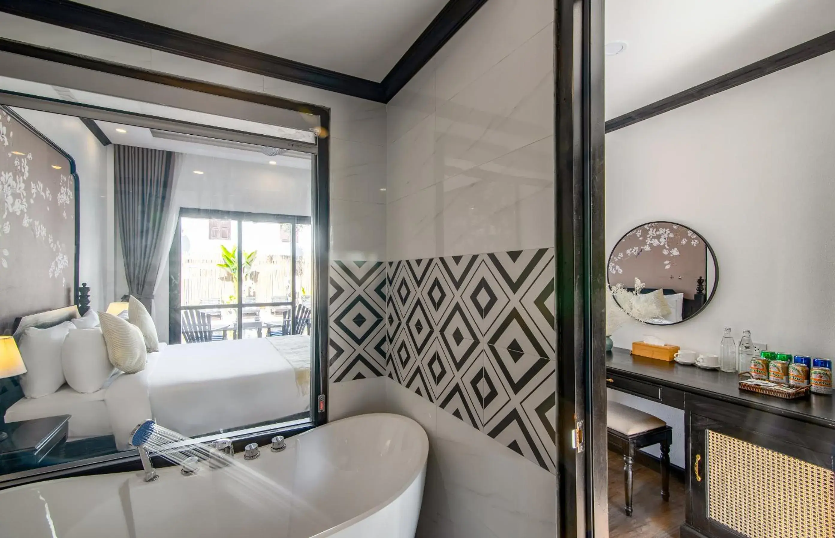 Twin Room with Pool View in Luang Prabang Vang Luang Hotel Twin Room with Pool View in Luang Prabang Vang Luang Hotel