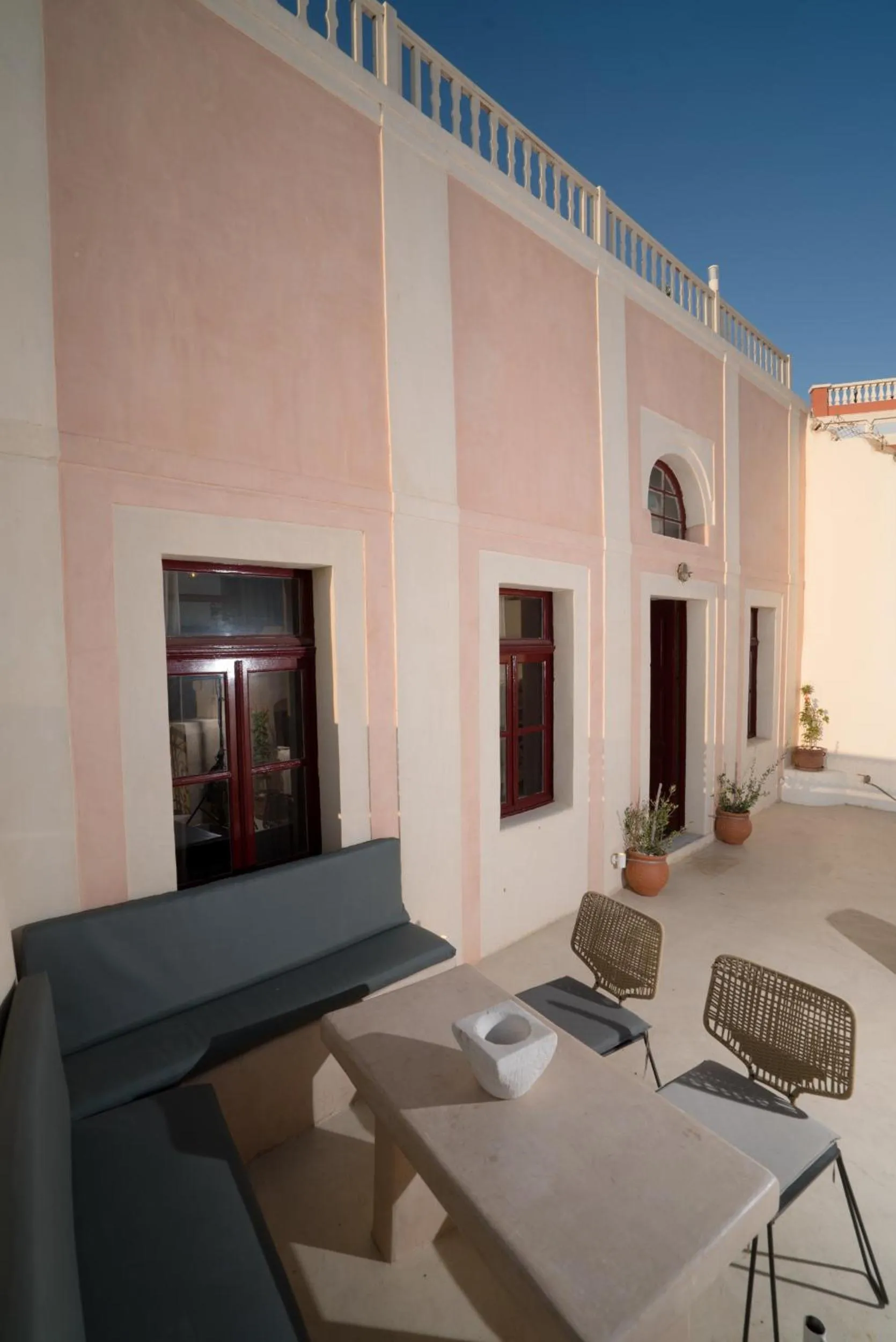 Facade/entrance in Poseidon Mansion Sunset