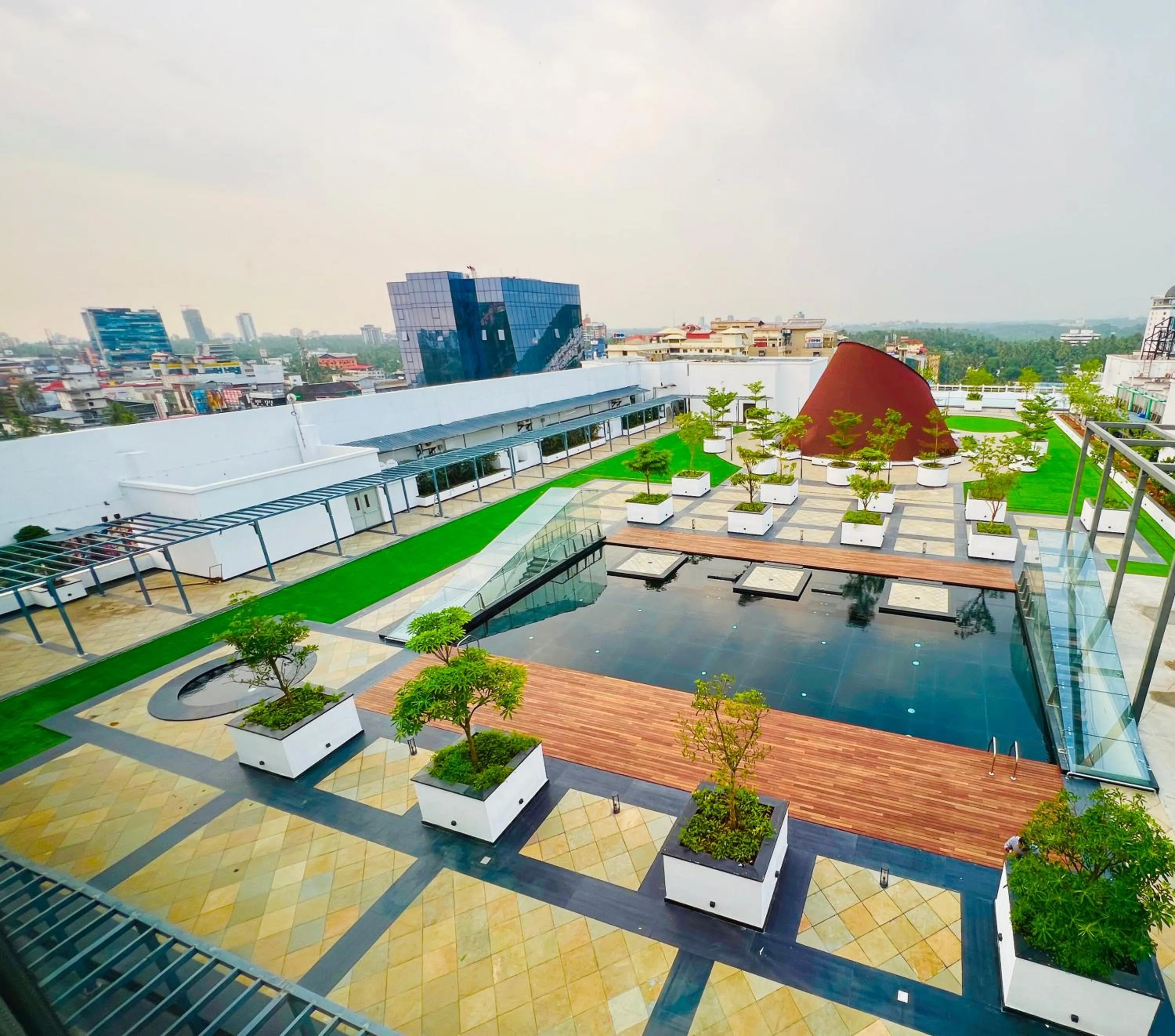 Swimming pool in Gokulam Grand Kozhikode