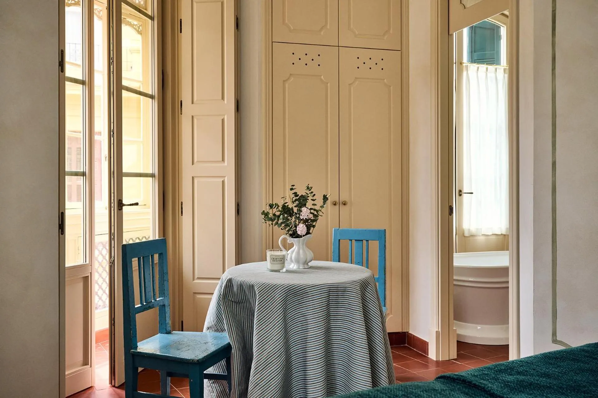 Living room, Bed in Cristine Bedfor Malaga Boutique Hotel