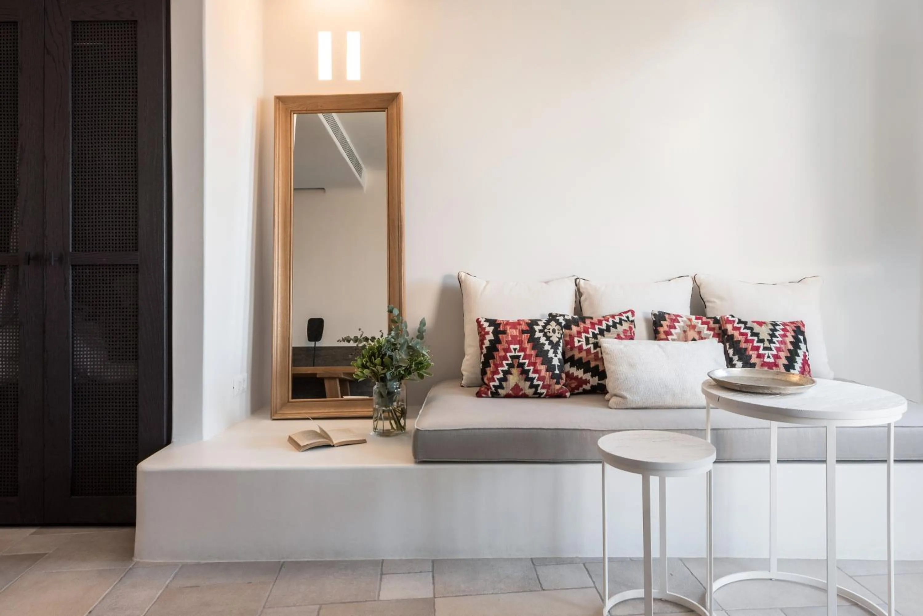 Seating area in Porto Fira Suites