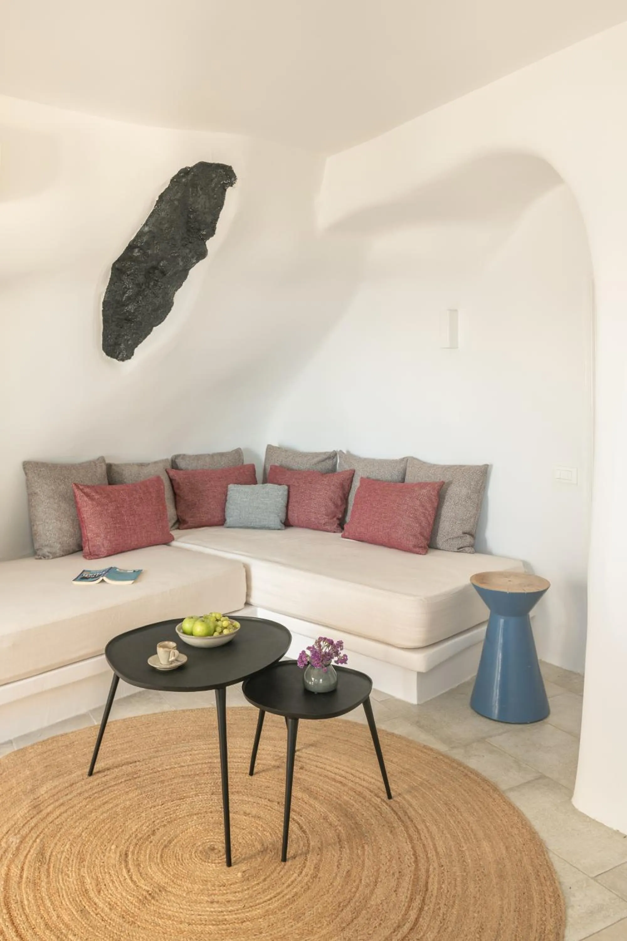 Seating area in Porto Fira Suites