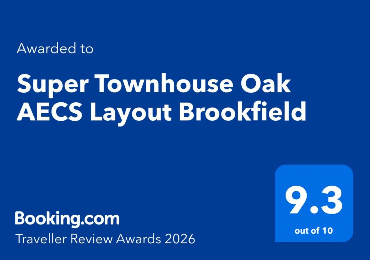 Certificate/Award in Super Townhouse Oak AECS Layout Brookfield