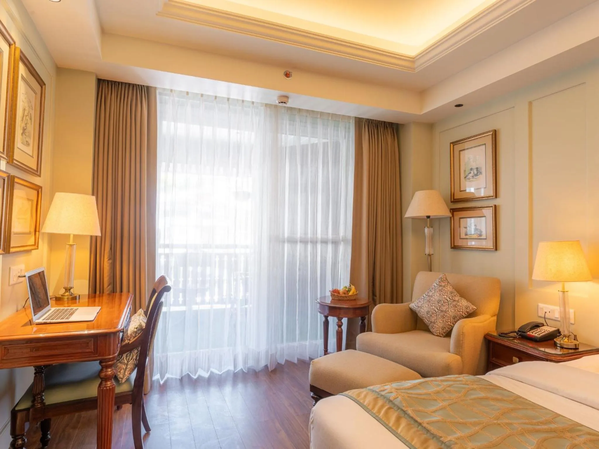 Seating area, Bed in Moustache Mussoorie