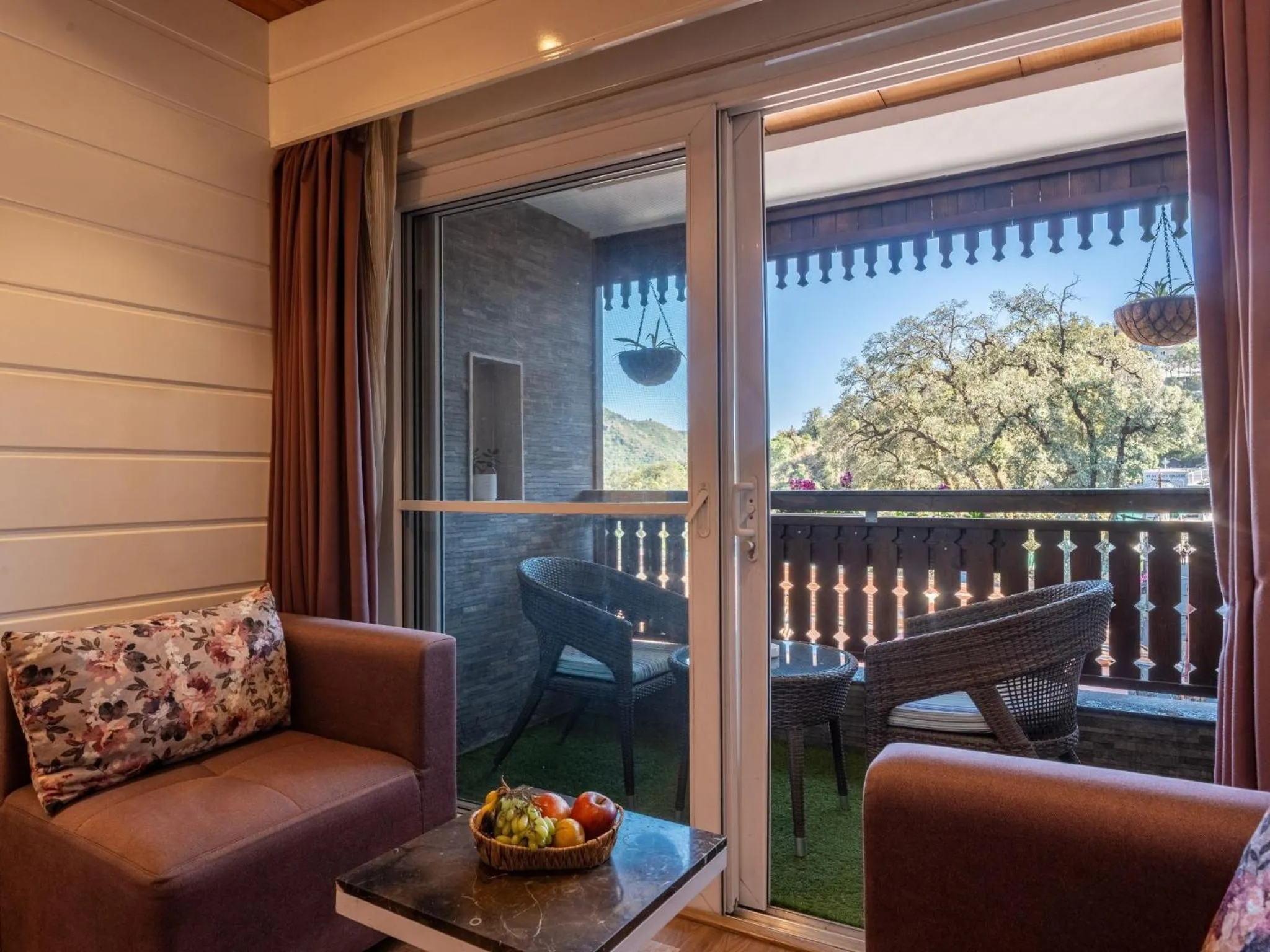 Seating area in Moustache Mussoorie