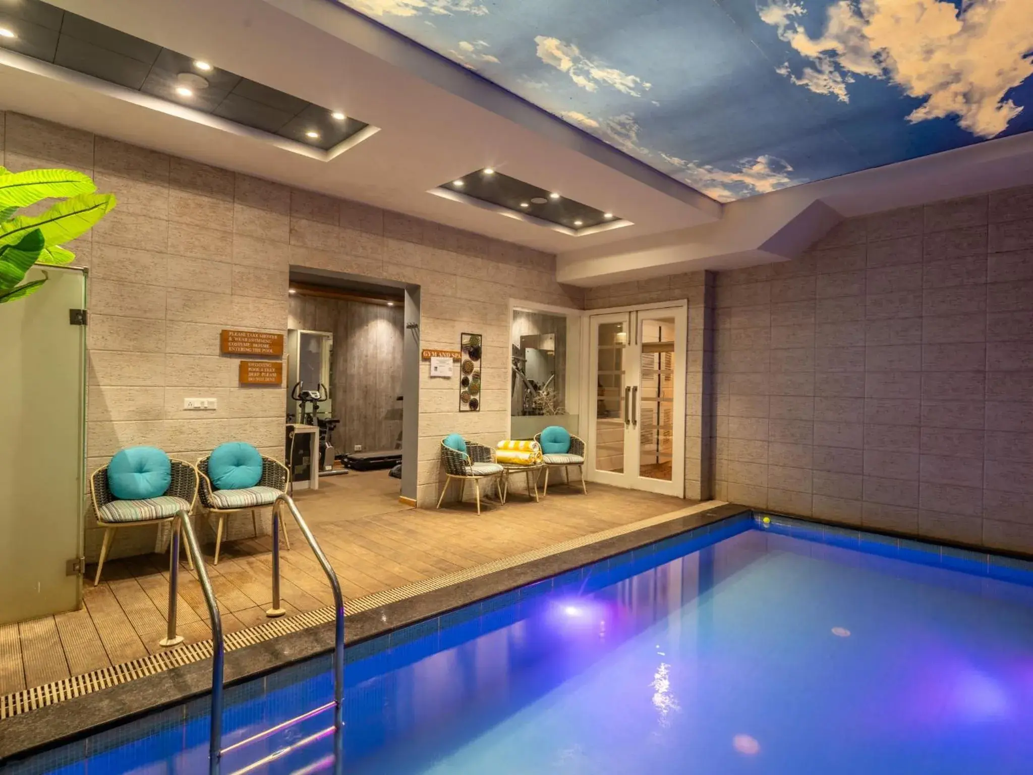 Pool view in Moustache Mussoorie Pool view in Moustache Mussoorie