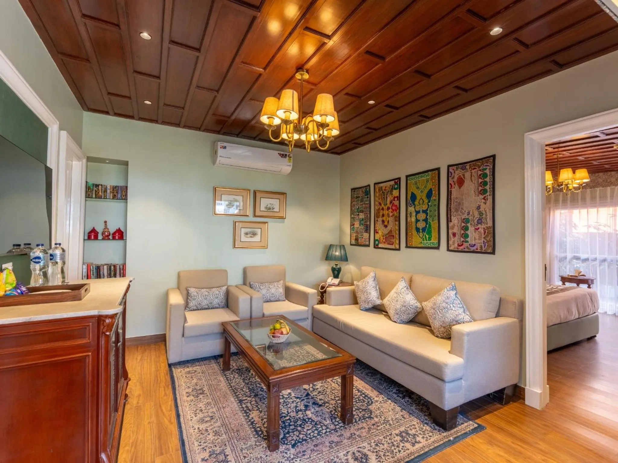 Seating area in Moustache Mussoorie