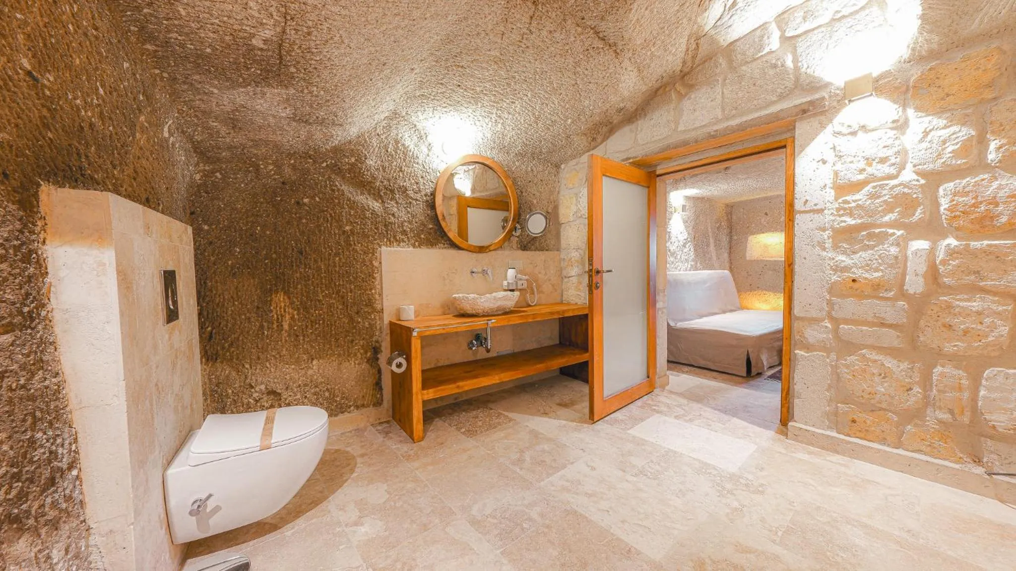 Toilet, Bed in Logos Cave Cappadocia - Adults Only