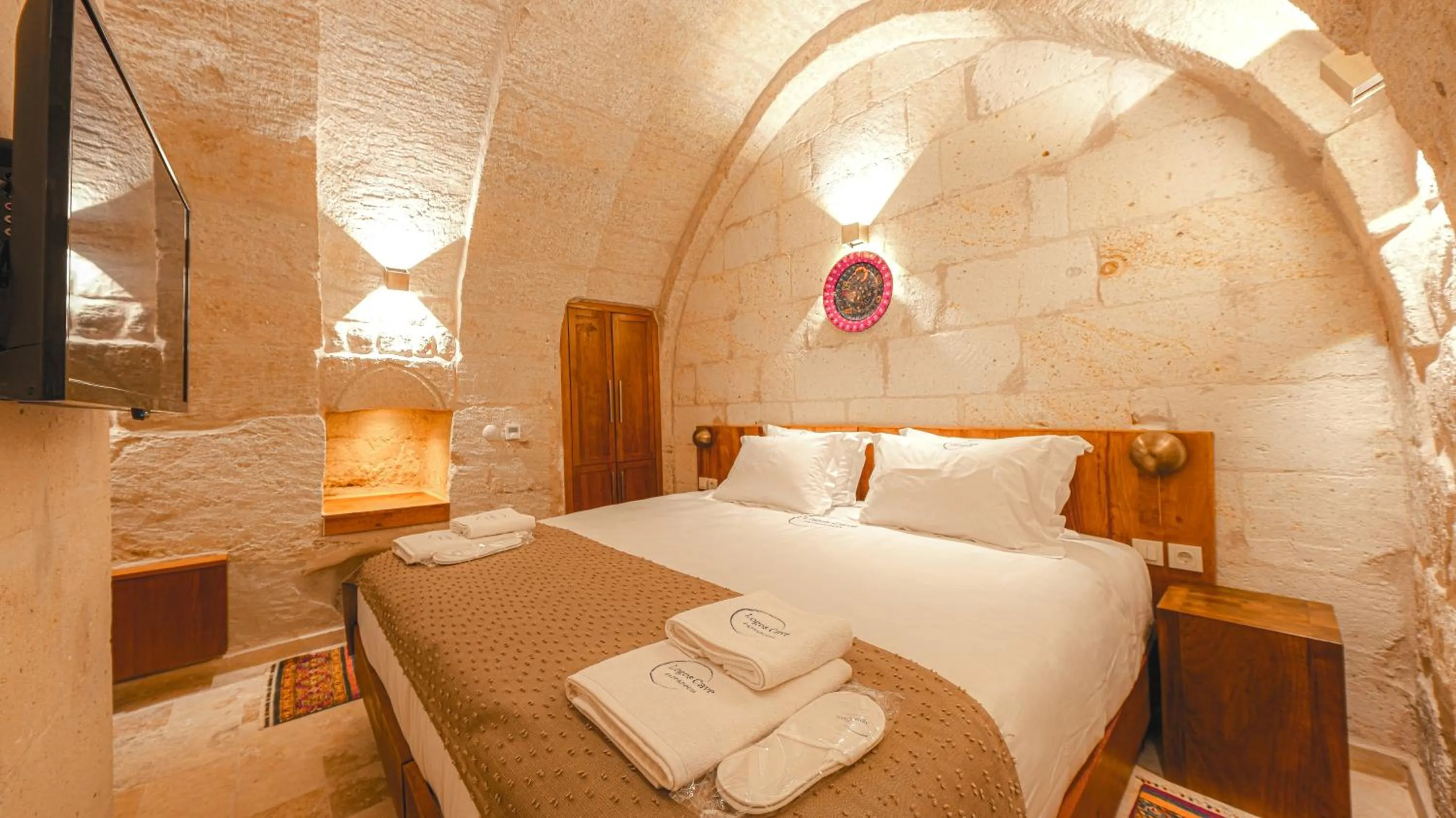 Bed in Logos Cave Cappadocia - Adults Only