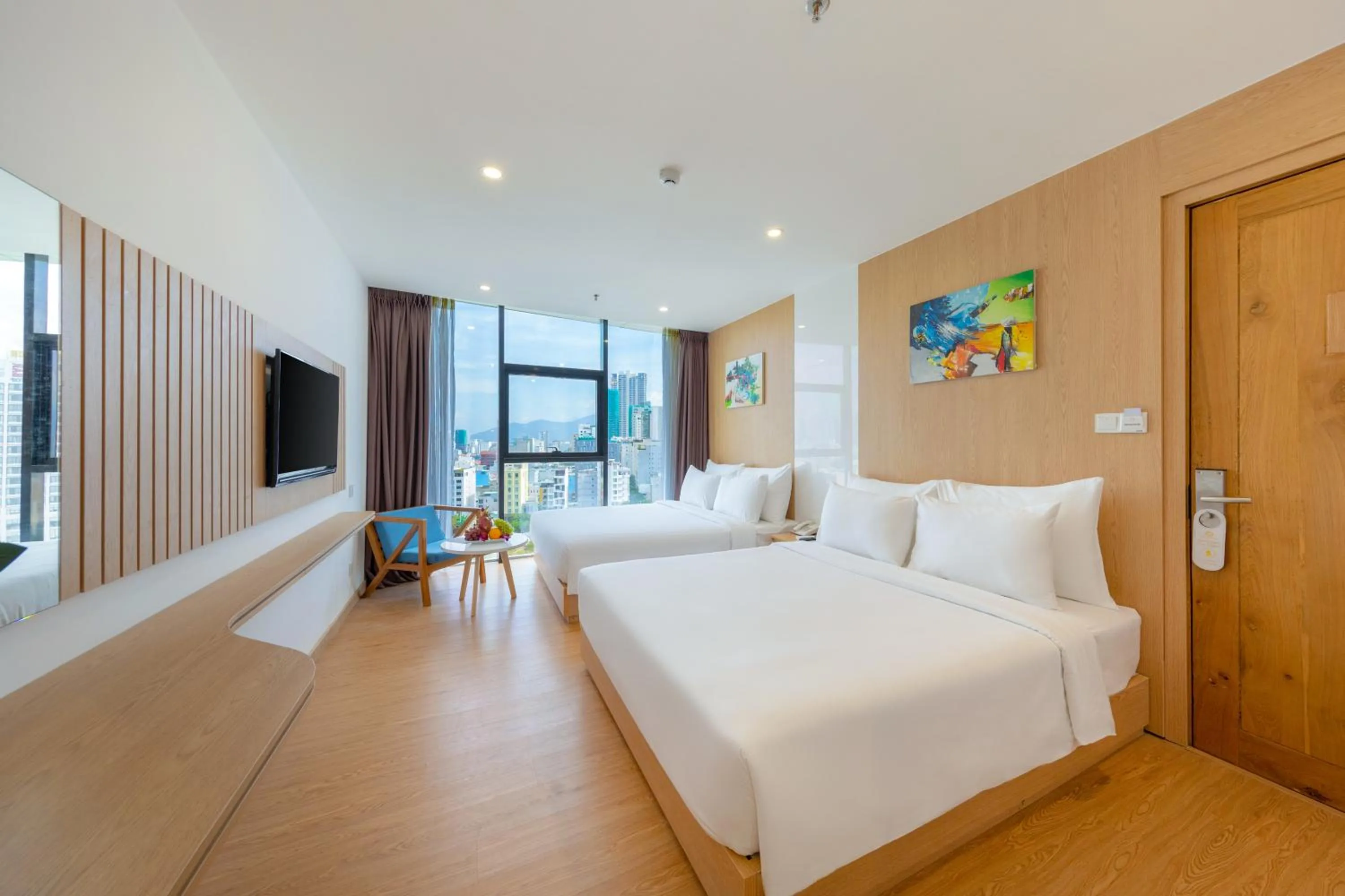 Patio, Bed in KOVA Diamond Hotel Da Nang