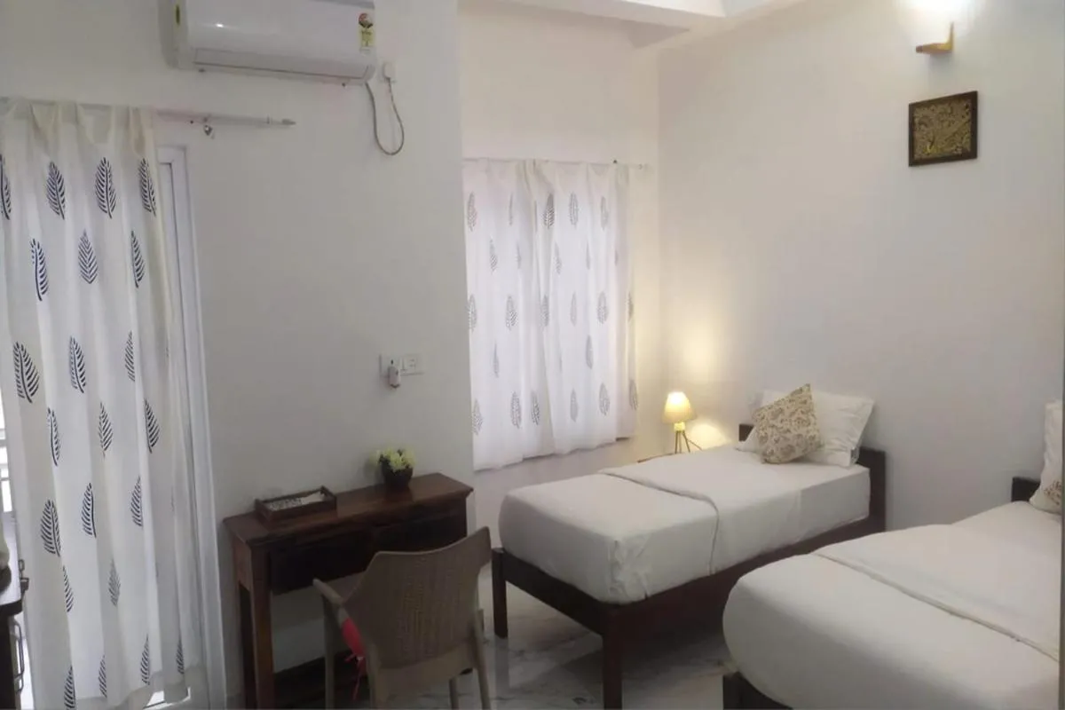 Photo of the whole room, Bed in Hotel Gangetic Yoga Getaway