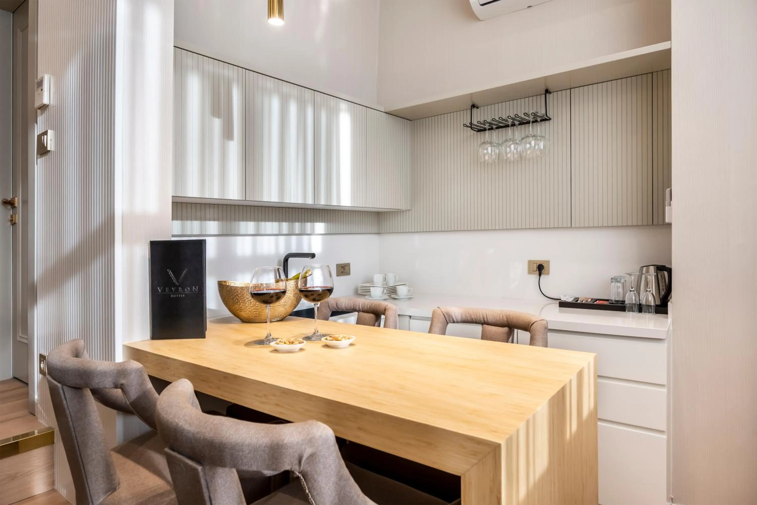 Kitchen or kitchenette in Veyron Hotels & SPA
