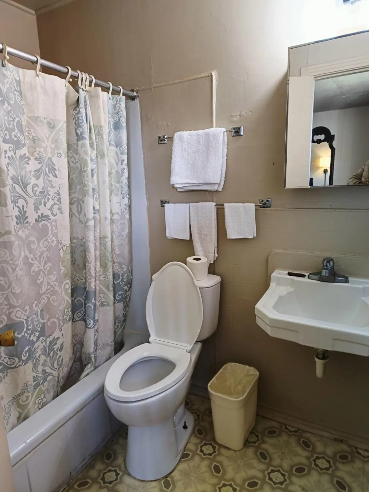 Bathroom in Triangle Motel by OYO Mexia Texas