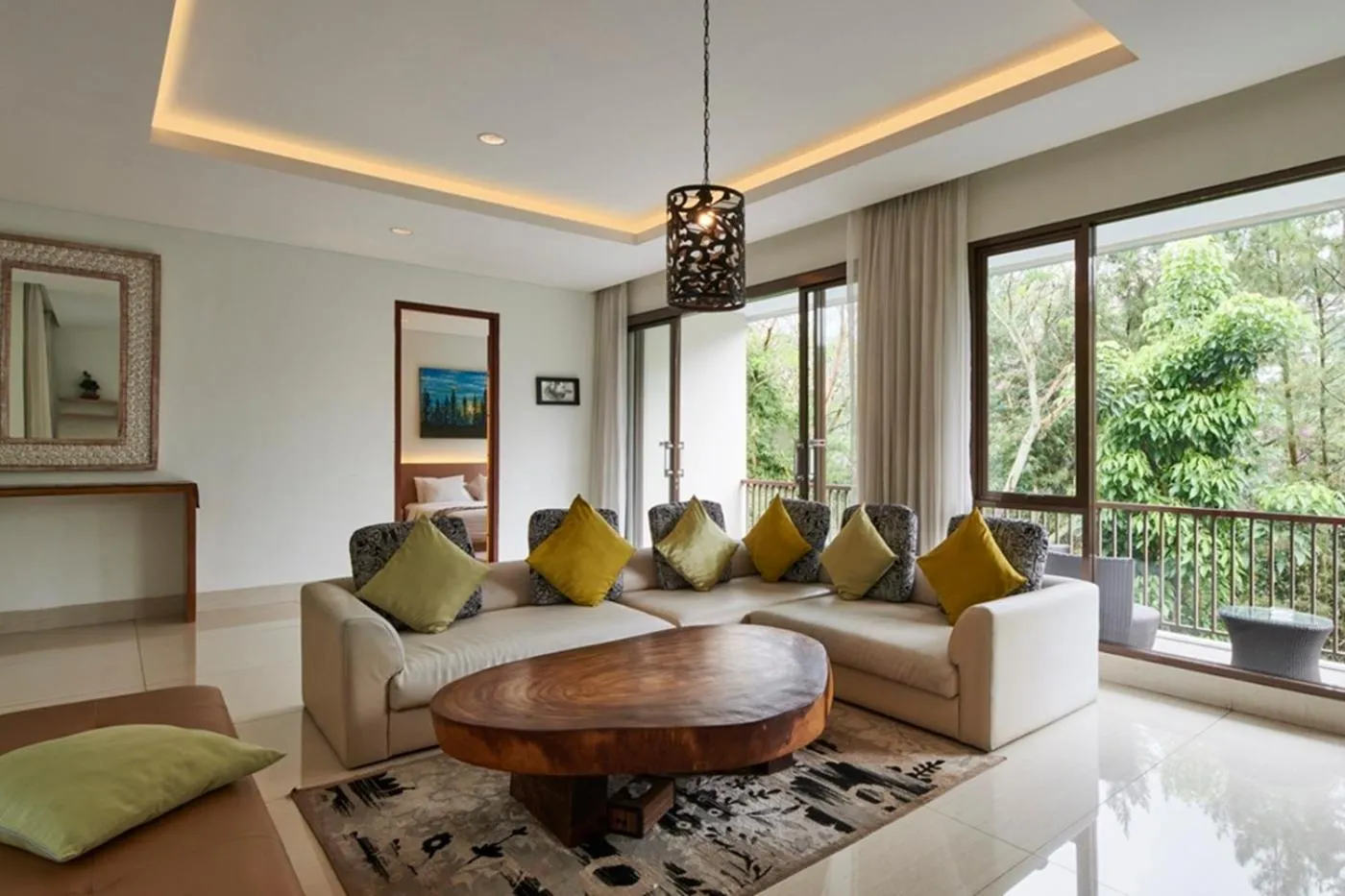 Living room in Hikari Hill View Villa 7 bedrooms with a private swimming pool