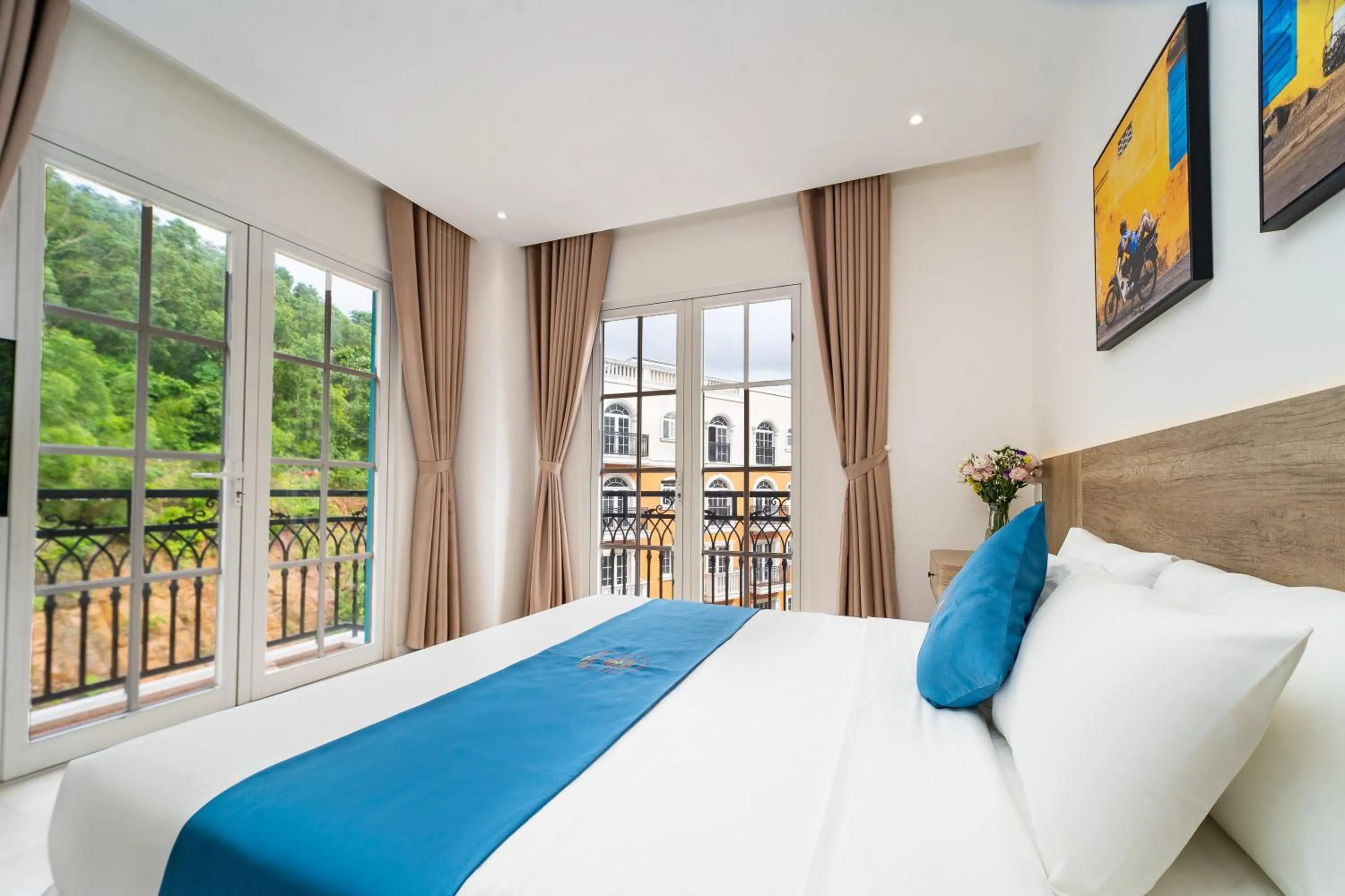 Bed in Novus Sol Hotel & Apartment Sunset Town Phu Quoc