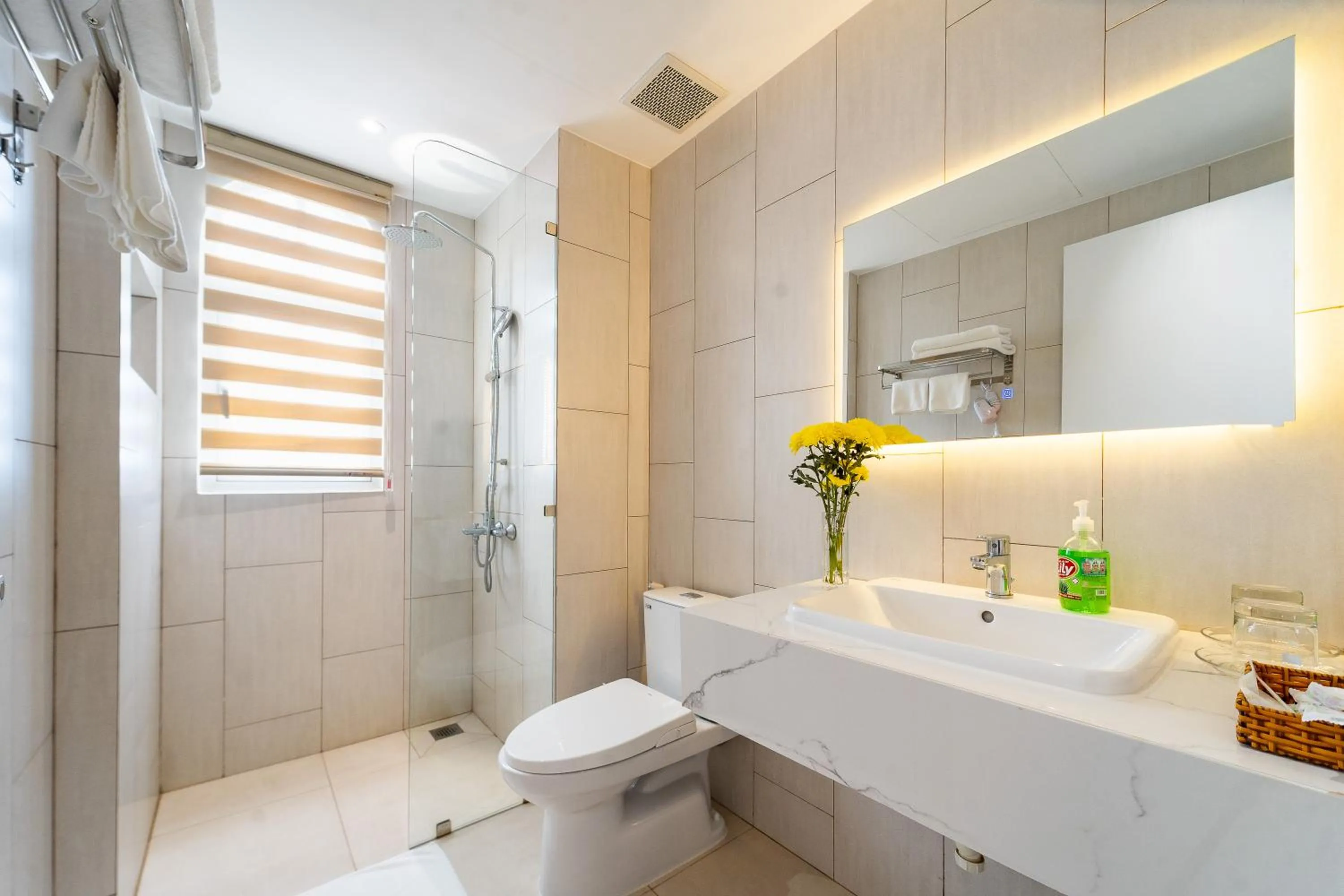 Shower in Novus Sol Hotel & Apartment Sunset Town Phu Quoc