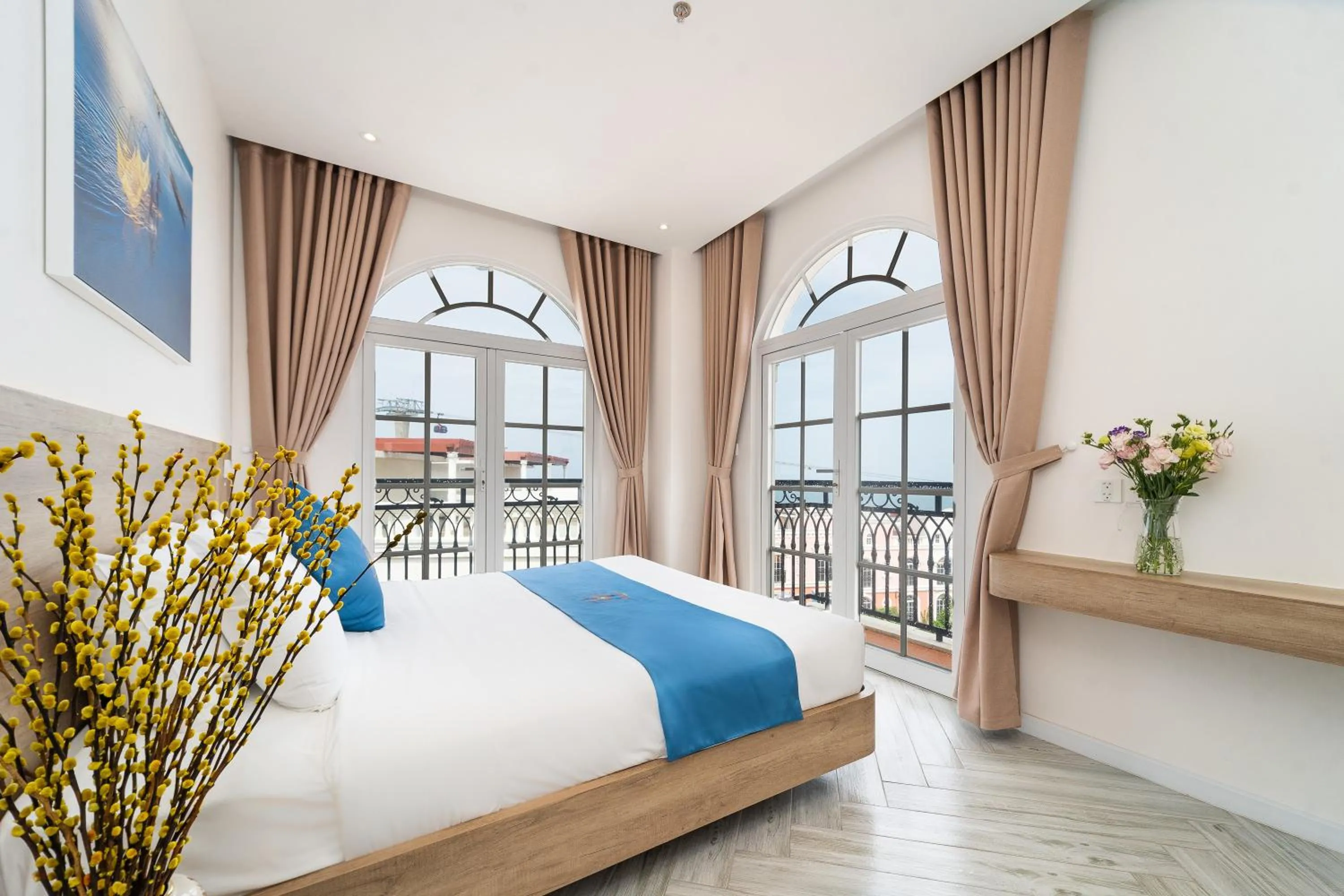 Bed in Novus Sol Hotel & Apartment Sunset Town Phu Quoc