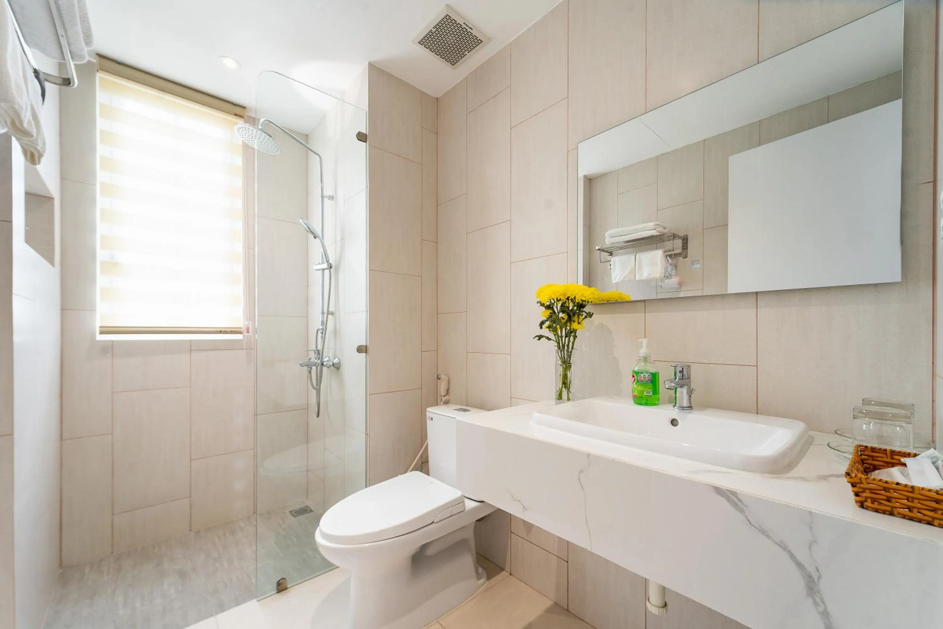 Shower in Novus Sol Hotel & Apartment Sunset Town Phu Quoc