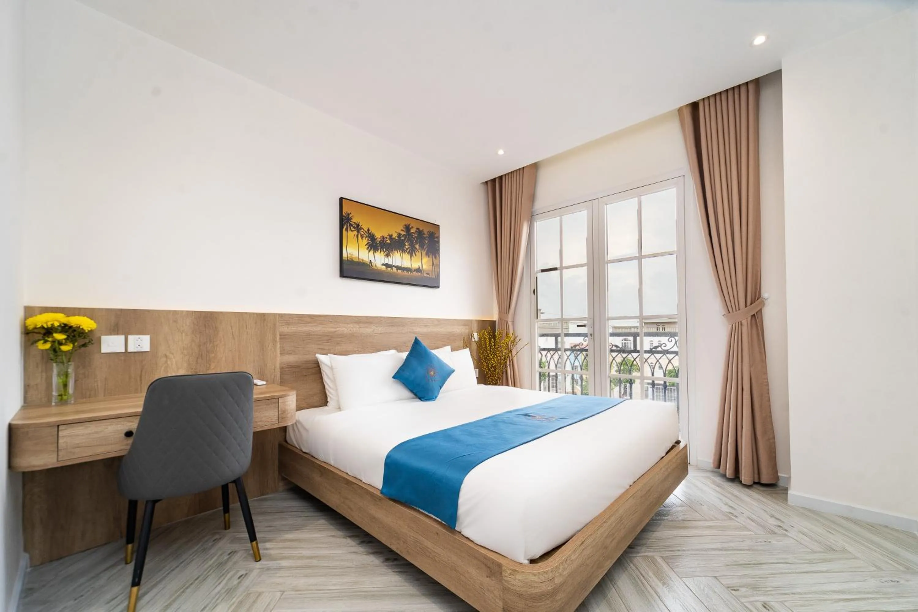 Bed in Novus Sol Hotel & Apartment Sunset Town Phu Quoc